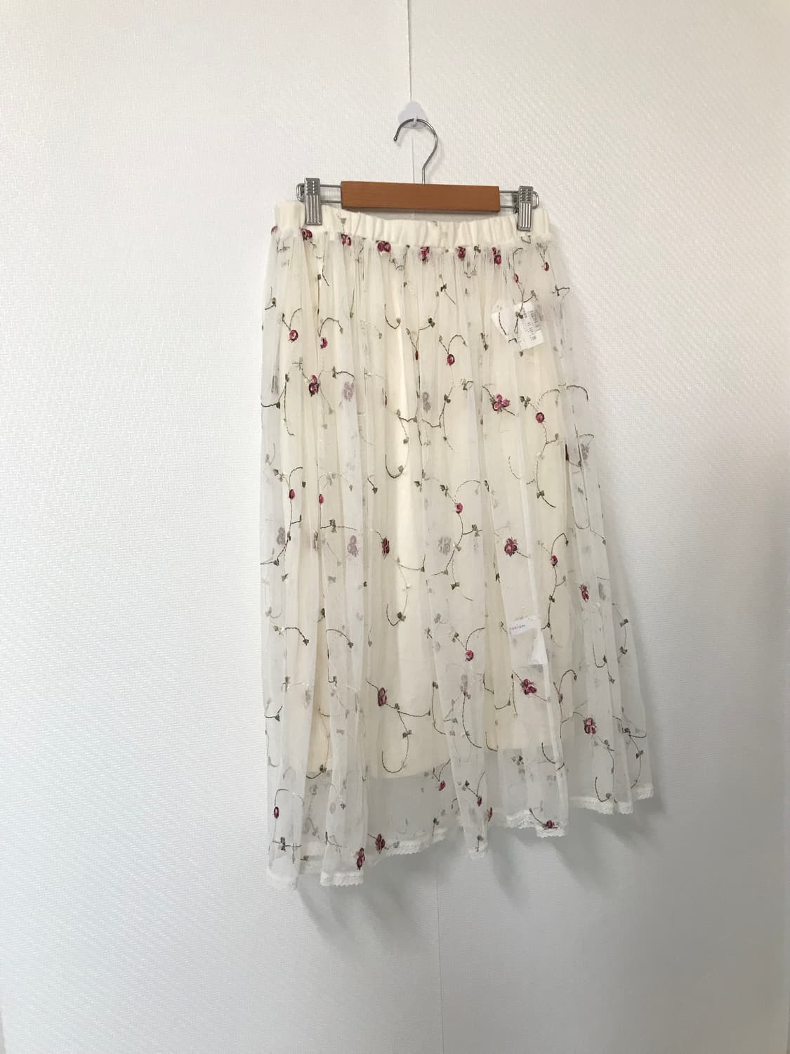 vintage rose seethrough long skirt  상품이미지1
