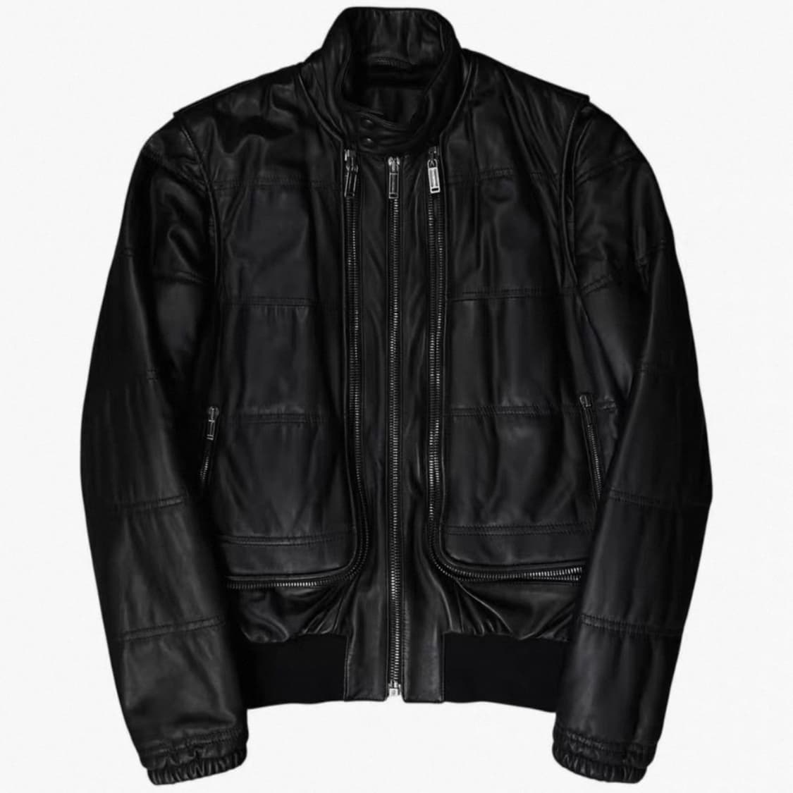 Dirk Bikkembergs Bomber Leather Jacket 상품이미지1