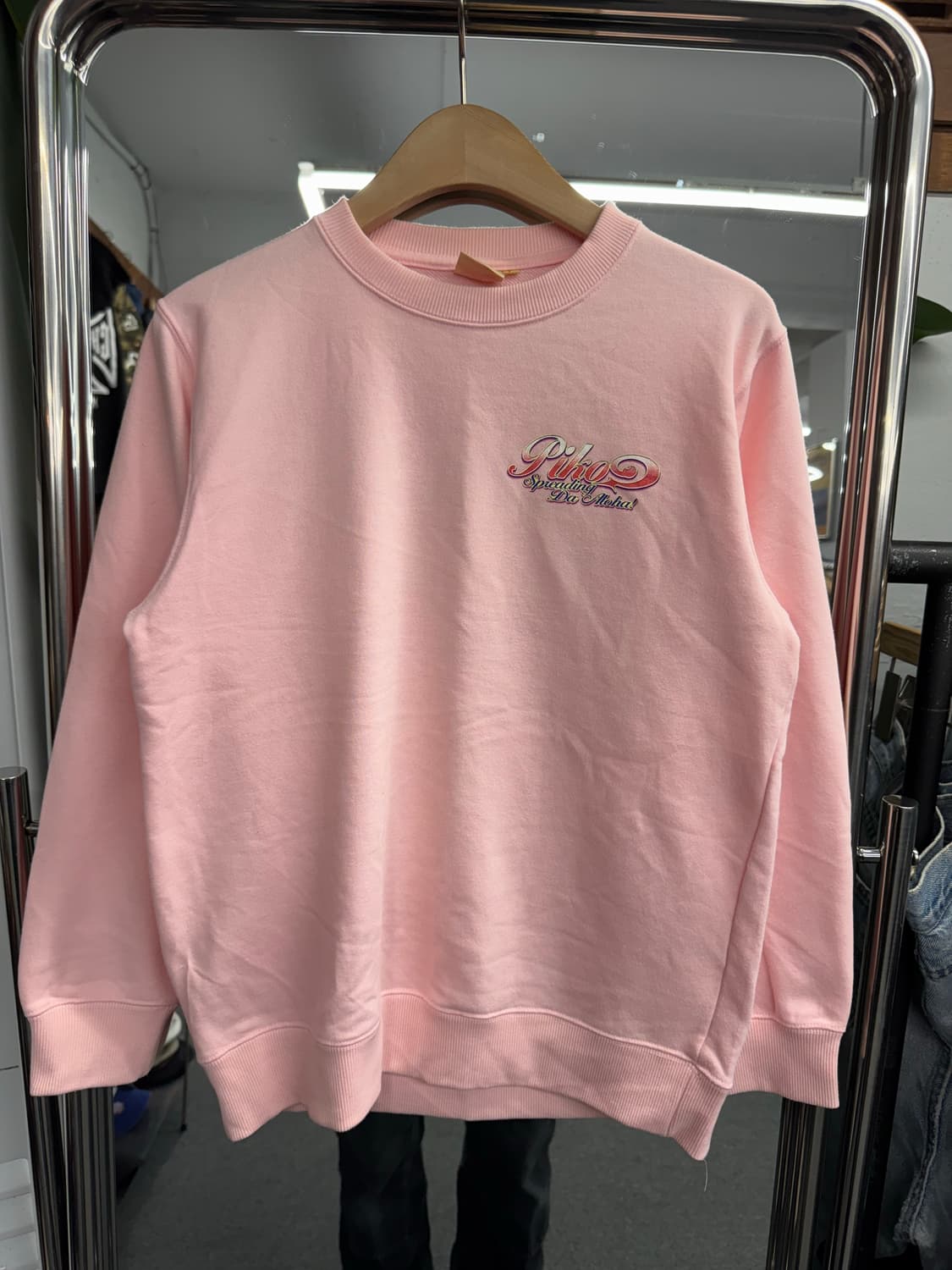 Piko 빈티지 핑크 스웻셔츠 상품이미지1