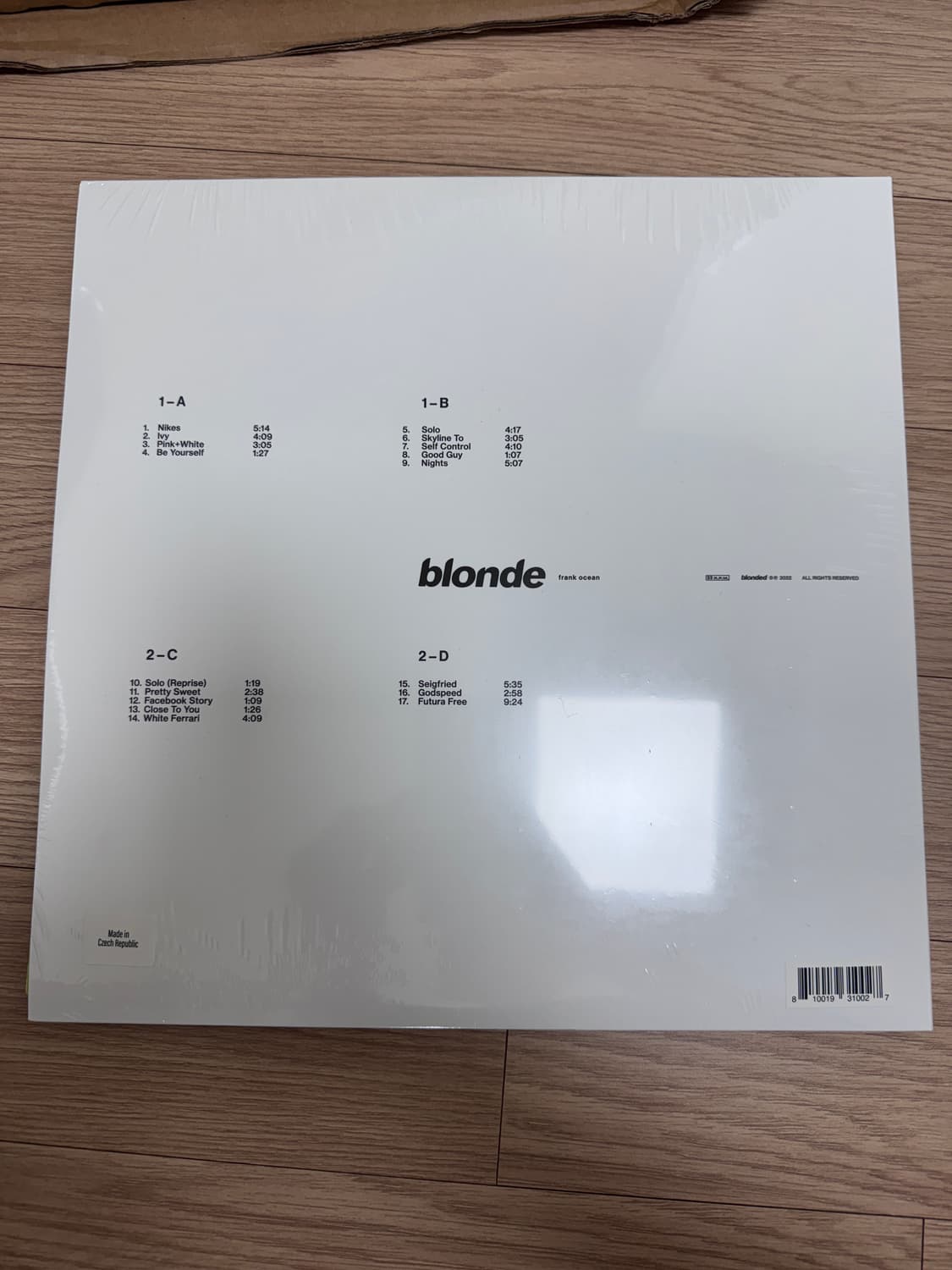 프랭크 오션 블론드 frank ocean blonde lp 바이닐 상품이미지3