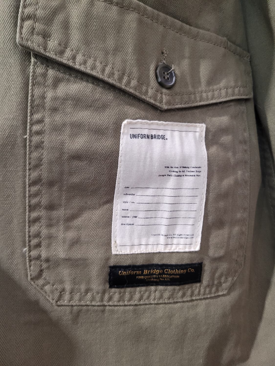 유니폼브릿지 아메카지 노카라 자켓 XL사이즈 상품이미지7