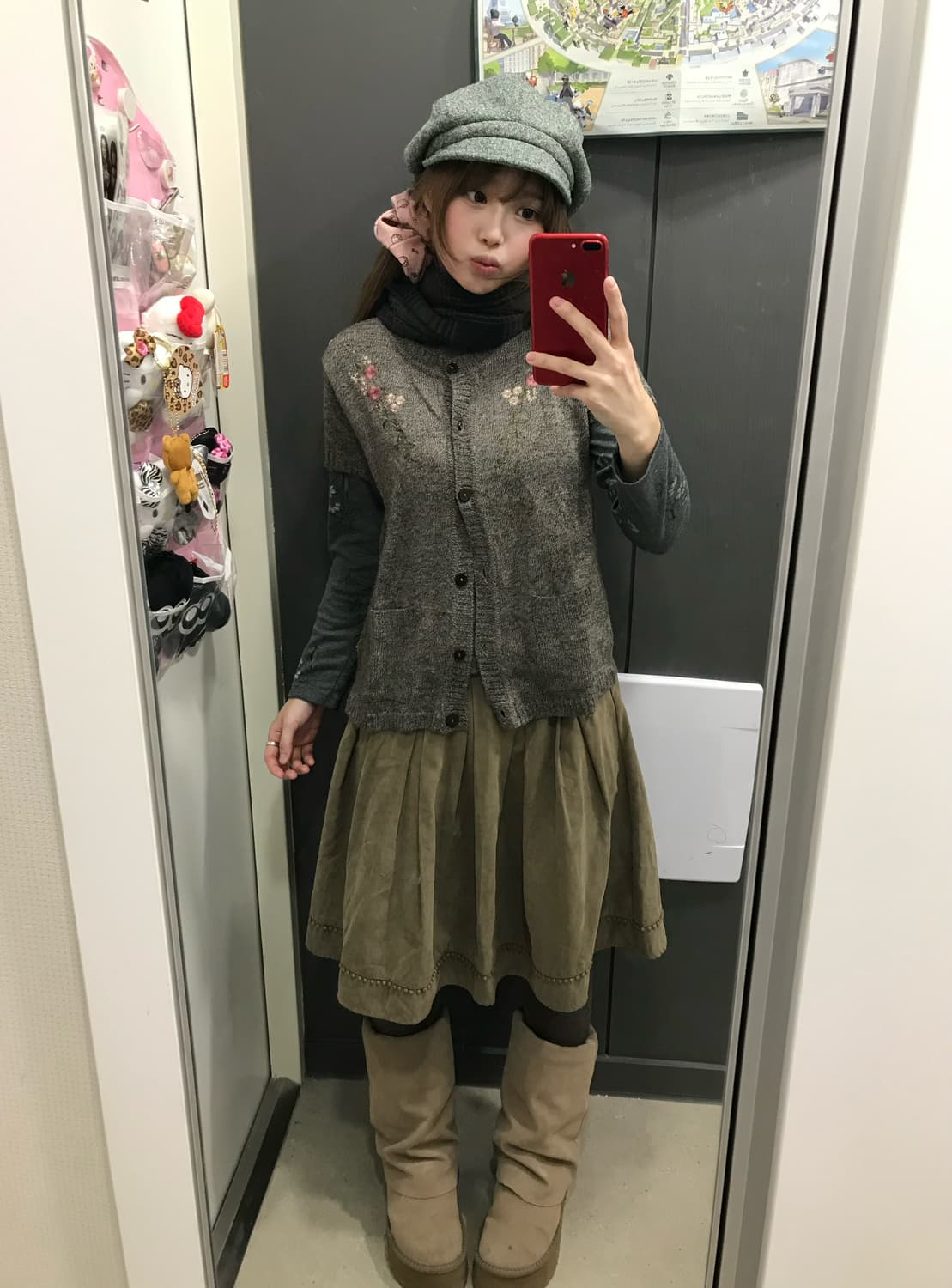 카키 하구미 아일렛 오리엔탈 모리걸 코디세트 상품이미지3