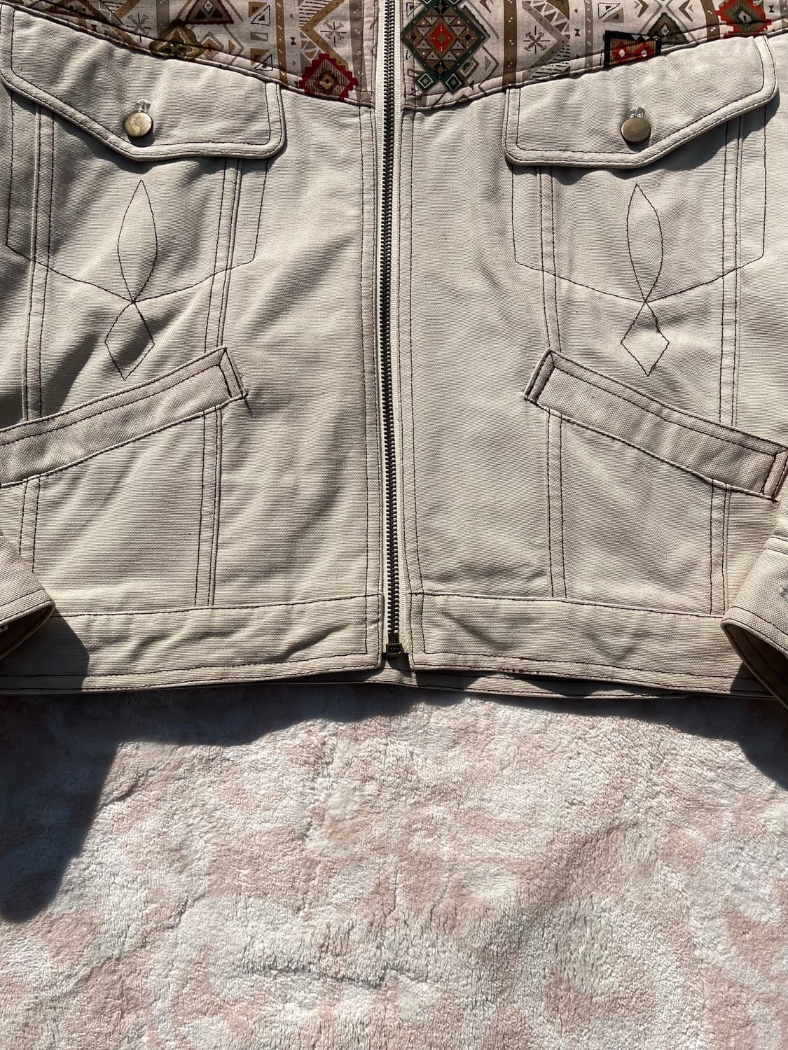 빈티지 인디언 크롭 웨스턴 캔버스 자켓 상품이미지4