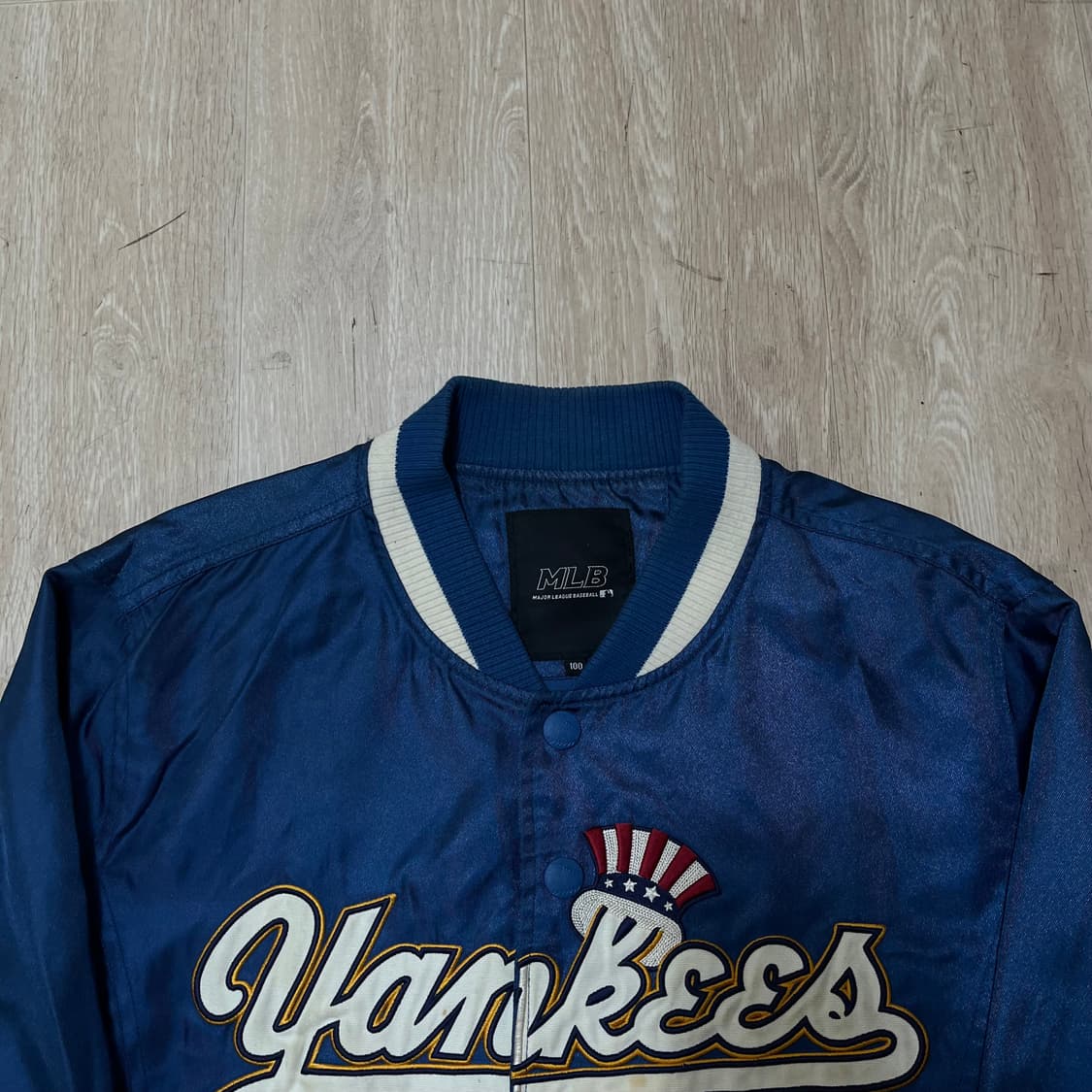 MLB 뉴욕 양키스 새틴 스타디움 바시티 자켓 L/100 상품이미지2