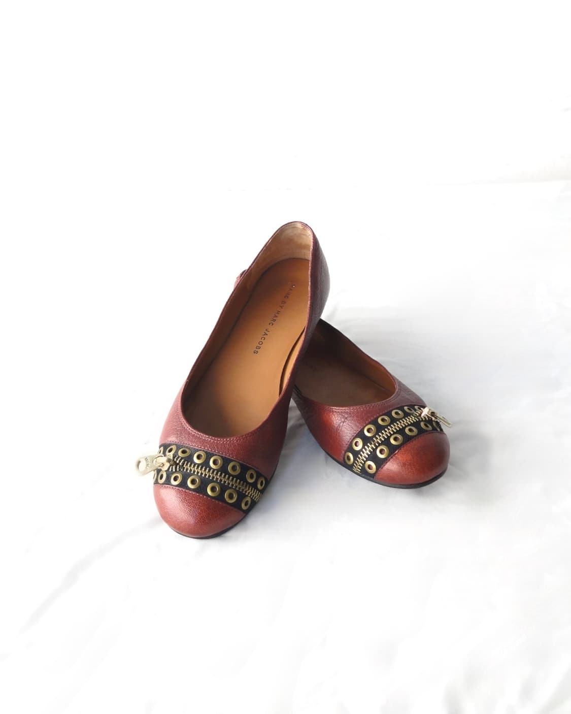 MARC JACOBS zip detail flat shoes / red 상품이미지1