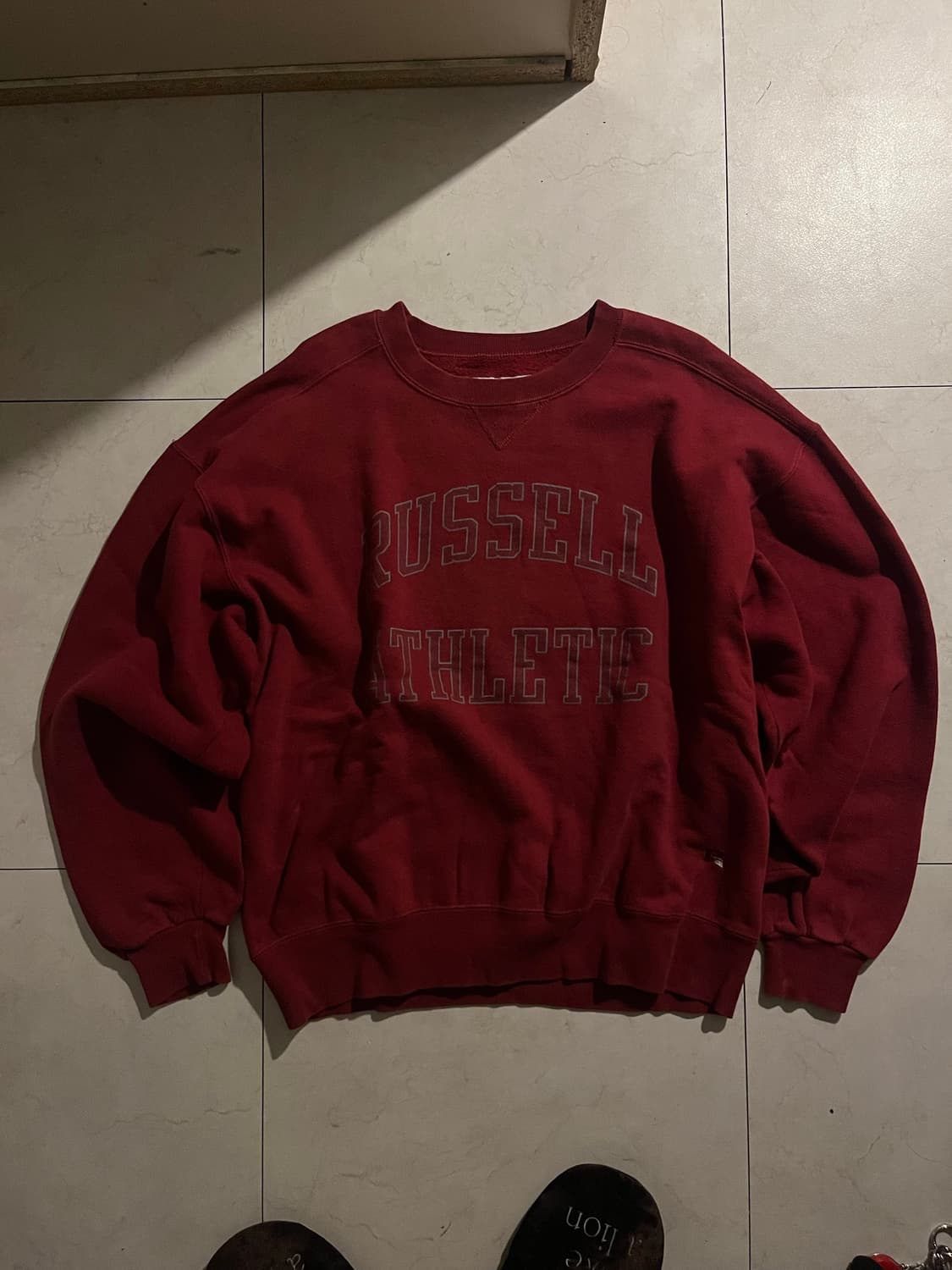 (착샷) 러셀 Made in usa 스웻셔츠 버건디 xl 상품이미지1