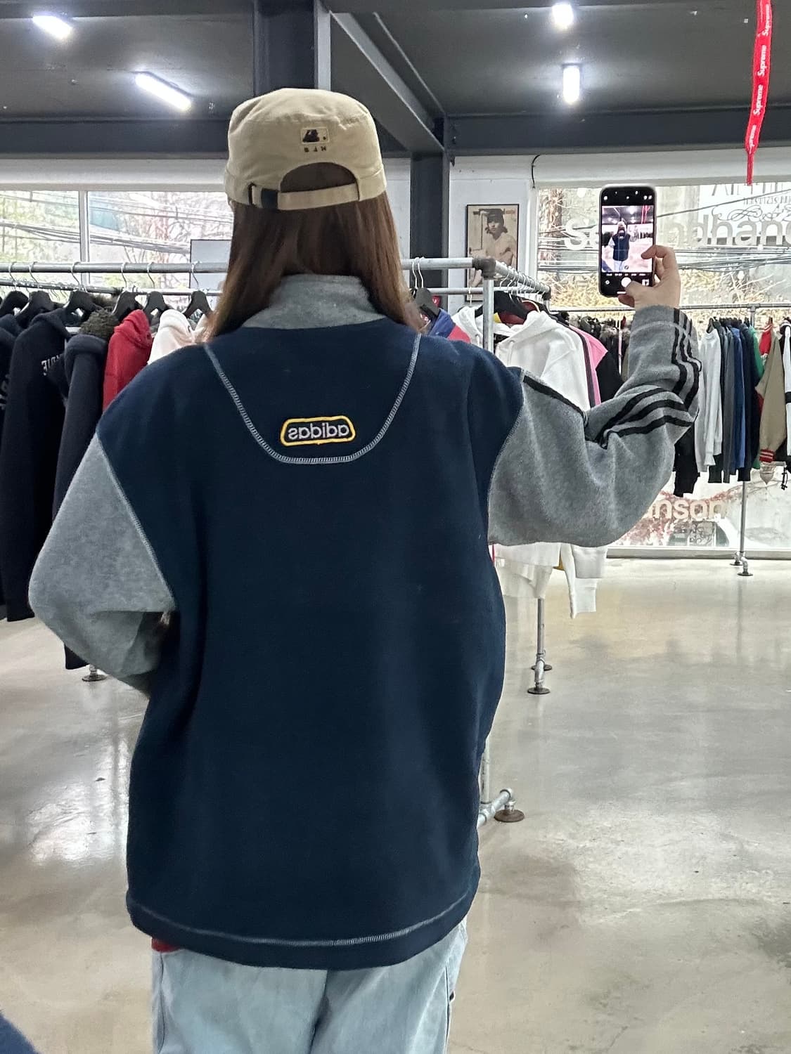  아디다스 90s 올드스쿨 플리스 아노락  상품이미지3