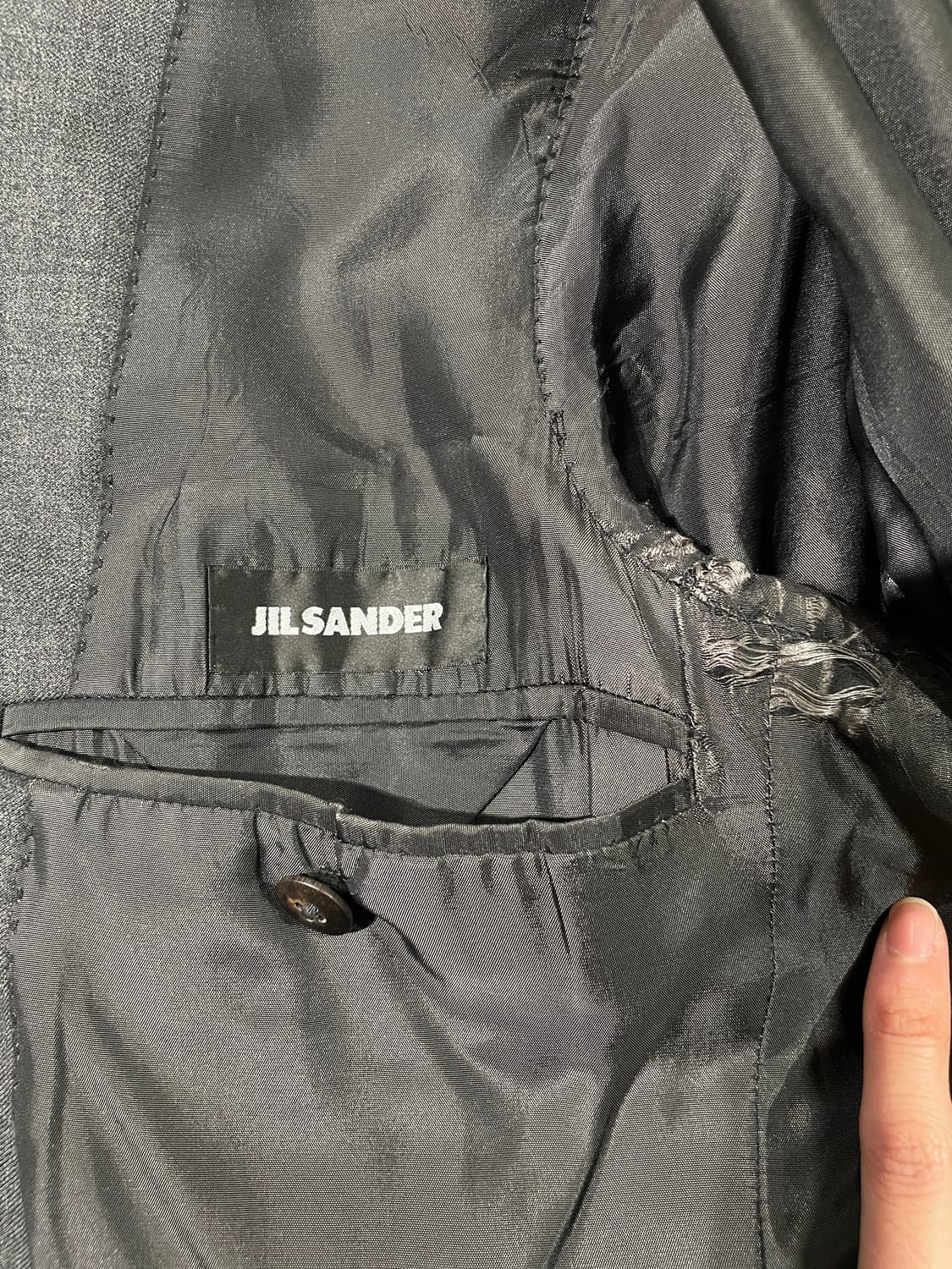 질샌더 차콜 테일러 메이드 클래식 슈트 셋업 상품이미지10