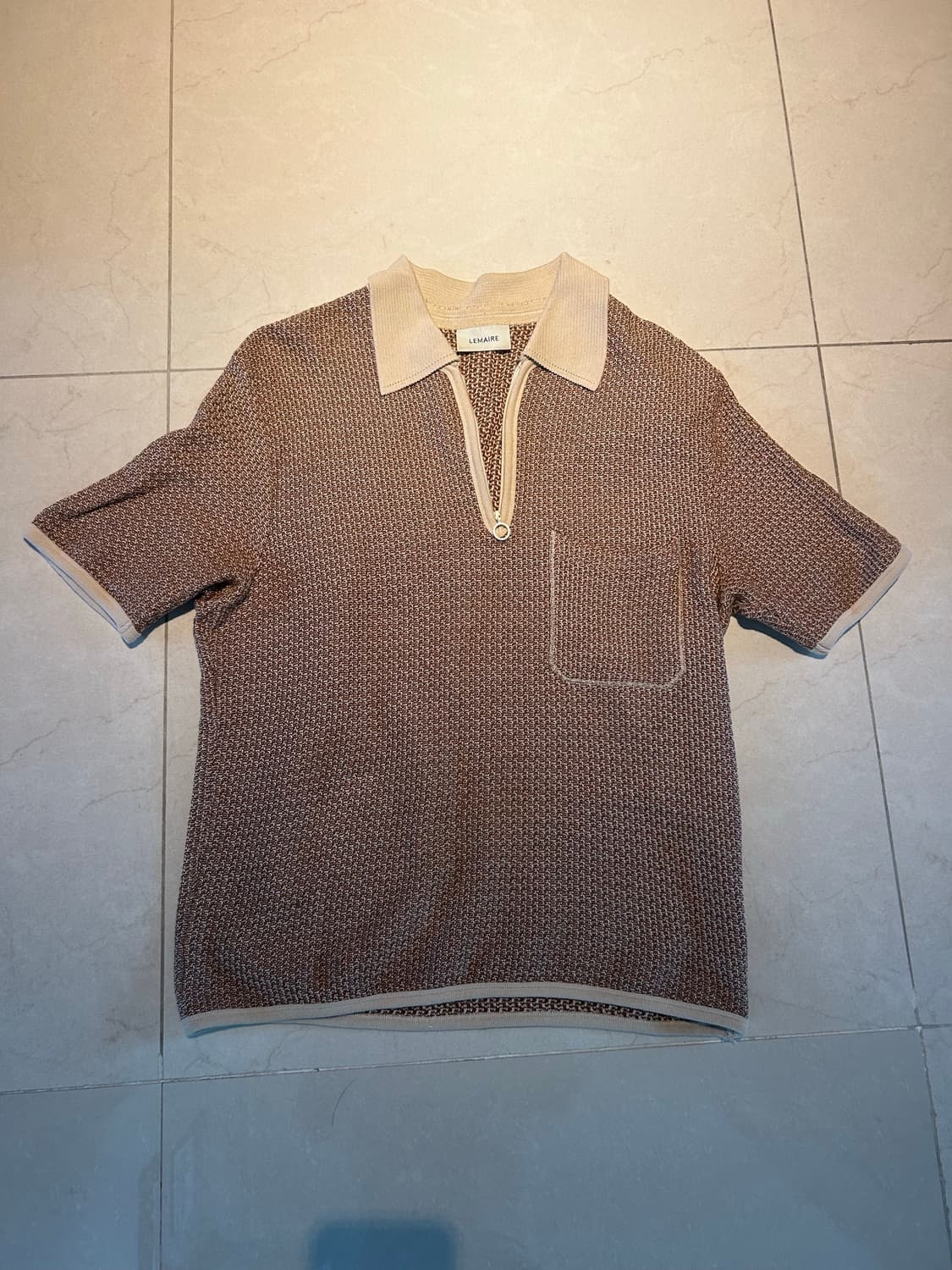 (M) 르메르 자카드 니트 폴로 셔츠 상품이미지2