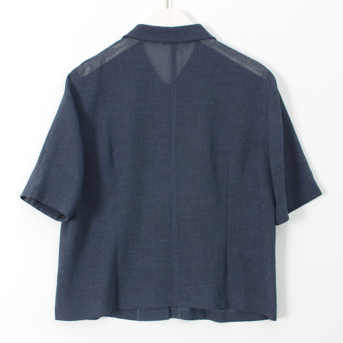 일본 빈티지 네이비 블루 여름 드레스 블라우스 스커트 셋업 투피스 상품이미지6