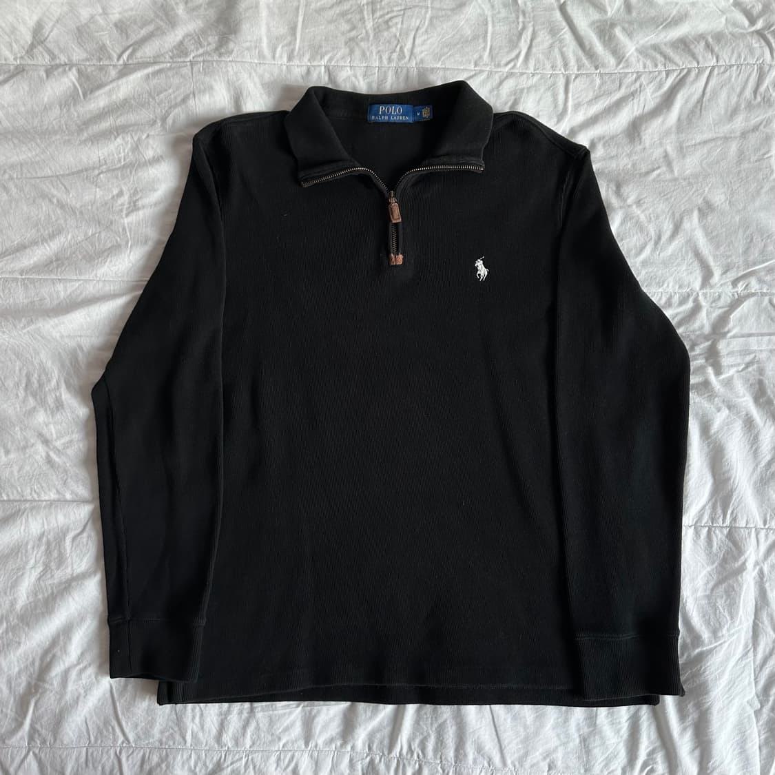 폴로 랄프로렌 블랙 반집업 상품이미지1