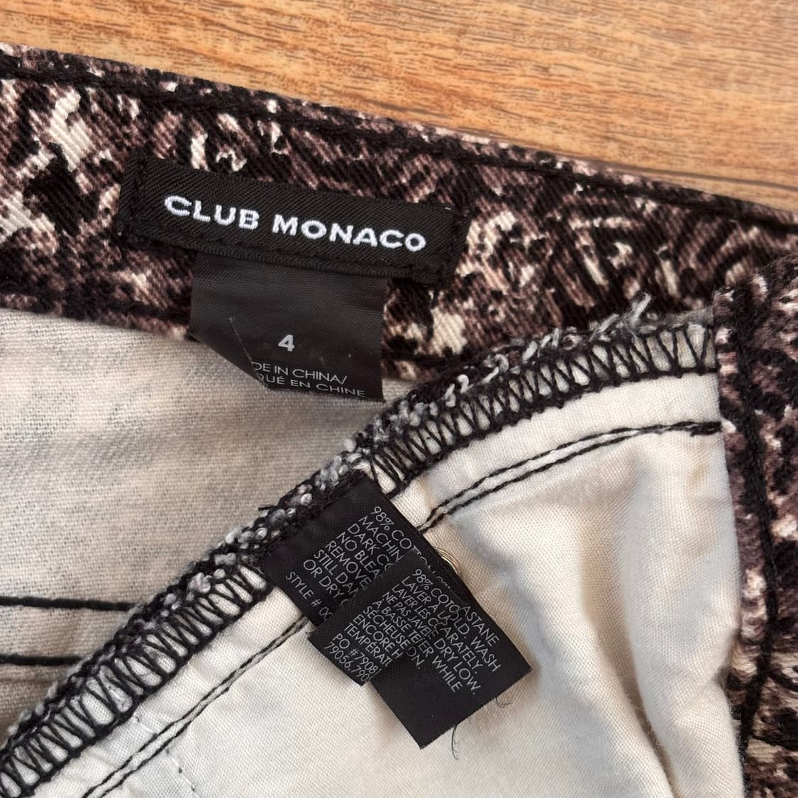 클럽모나코 슬림 스키니 패턴 27 실루엣 패턴 명품 상품이미지7