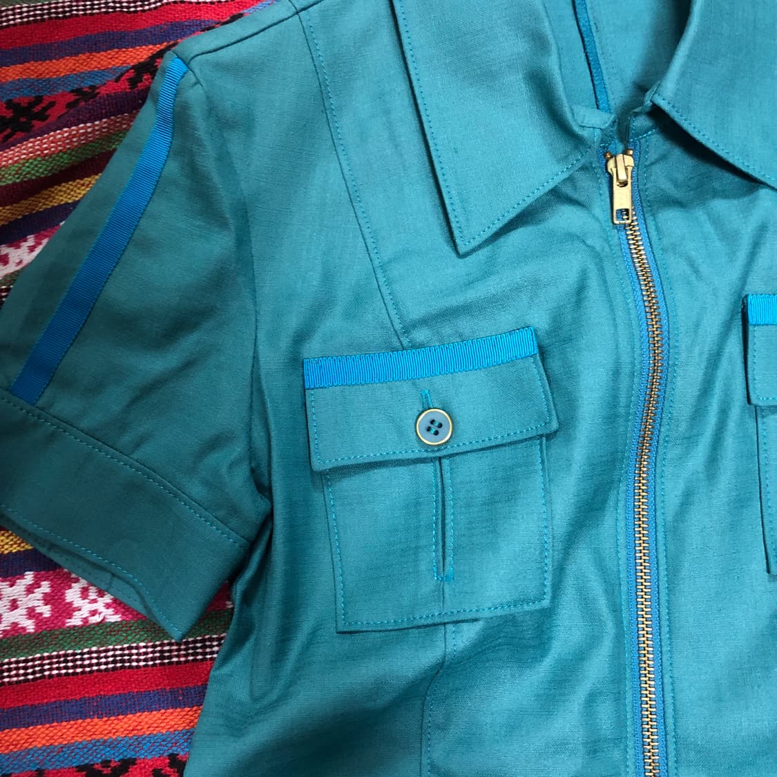 하프 슬리브 미디 원피스 상품이미지3