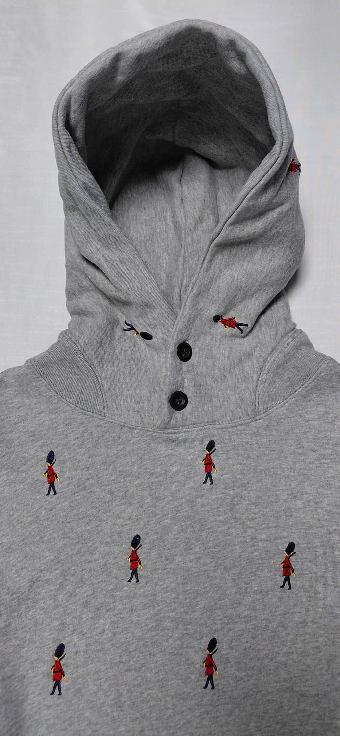 [M] 그래니프(graniph) 영국 근위병 자수 헨리넥 기모 후드티 상품이미지2