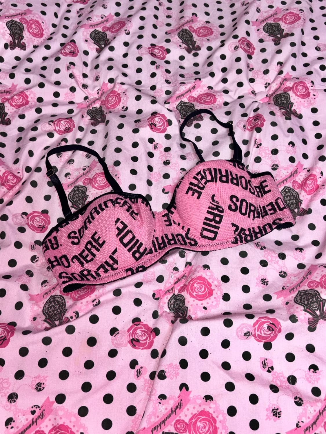 갸루 레이어드용 패션 브라 핑크 상품이미지1