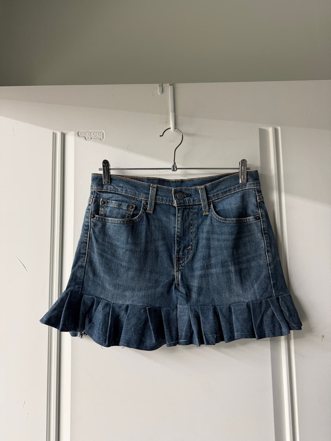 일본빈티지 리바이스 프릴 청치마 상품이미지6