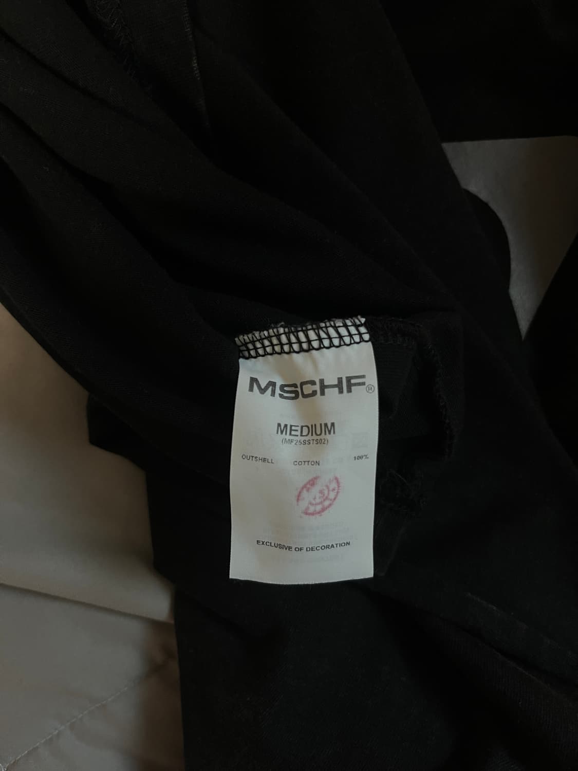 미스치프 롬버스 워시드 베이직 티셔츠 워시드 블랙 상품이미지3