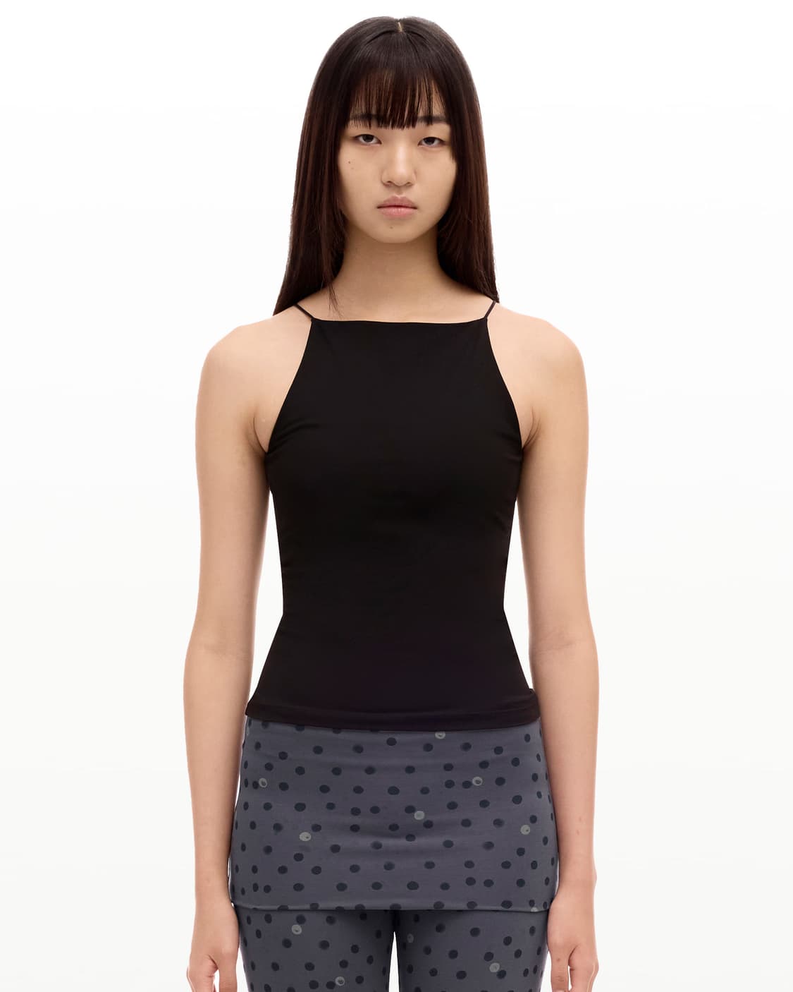 후포 홀터넥 탑 블랙 상품이미지1