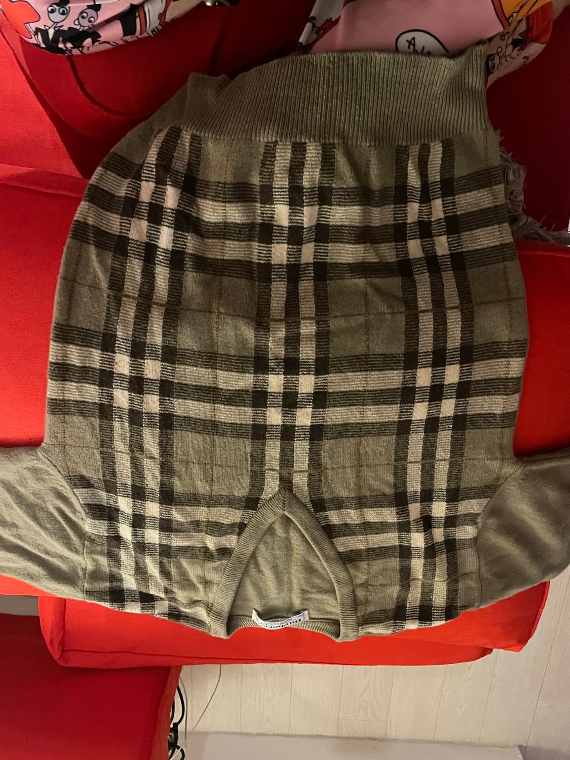 버버리 램스울 체크 니트 38 상품이미지3