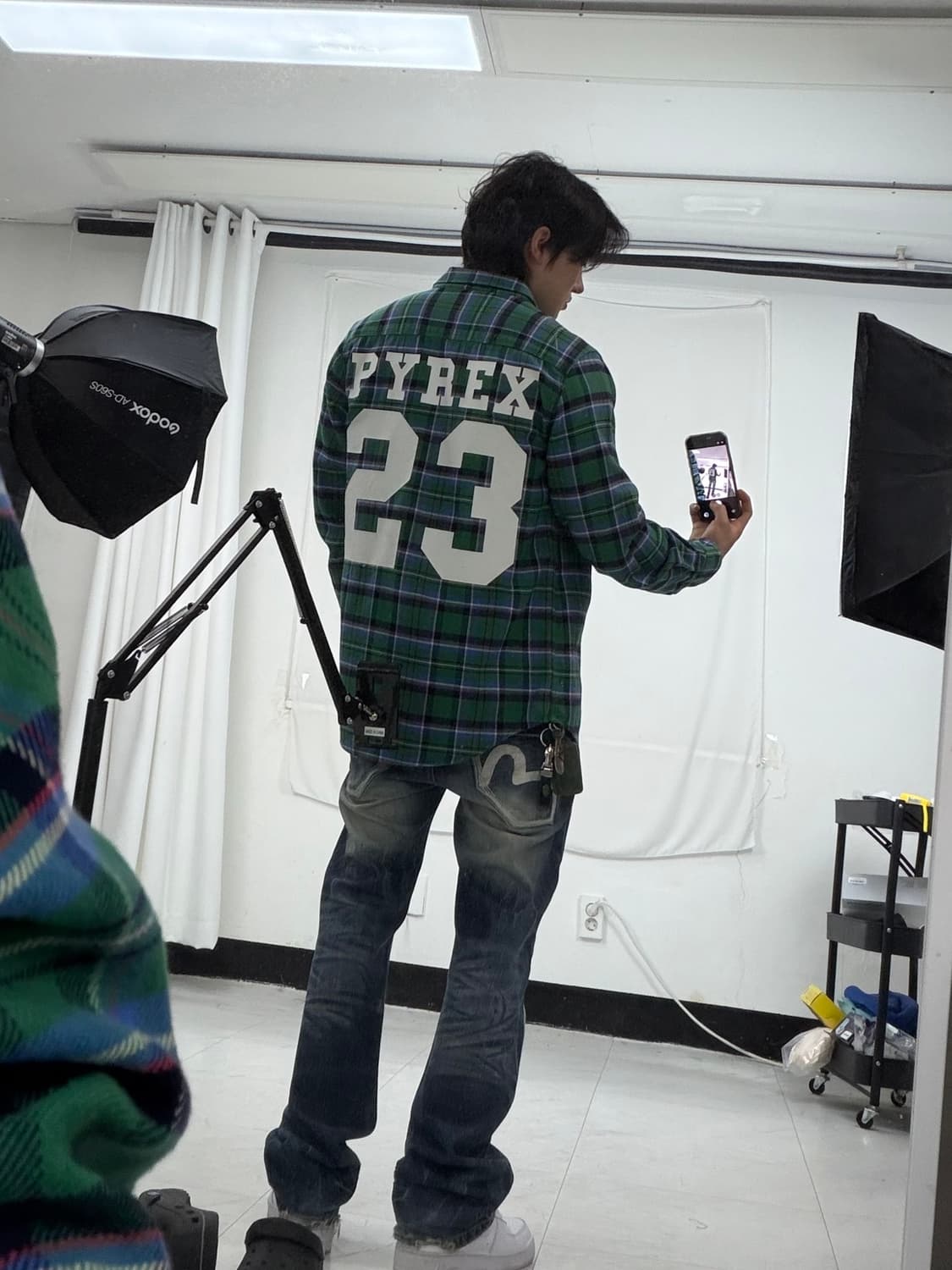 a296) 폴로랄프로렌럭비 x 파이렉스비전 플란넬 셔츠 상품이미지1