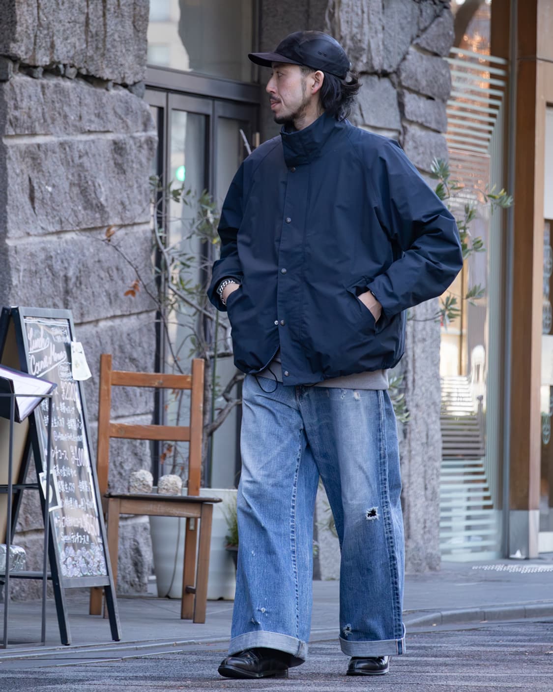 나나미카 필드 숏 자켓 네이비 xl 상품이미지2