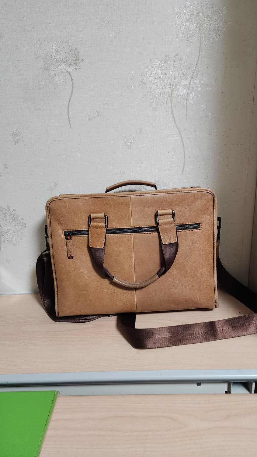 BOSTANTEN 브라운 가죽 서류 가방 상품이미지2