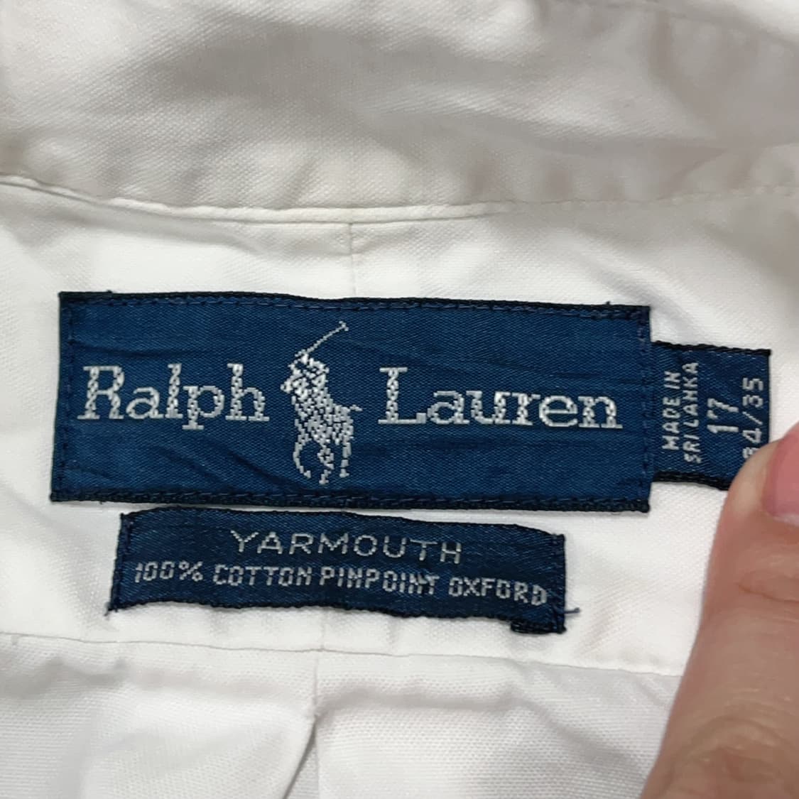 [정품] 폴로 화이트 / 네이비포니 솔리드 오버핏 셔츠 [ 17 ] 상품이미지5