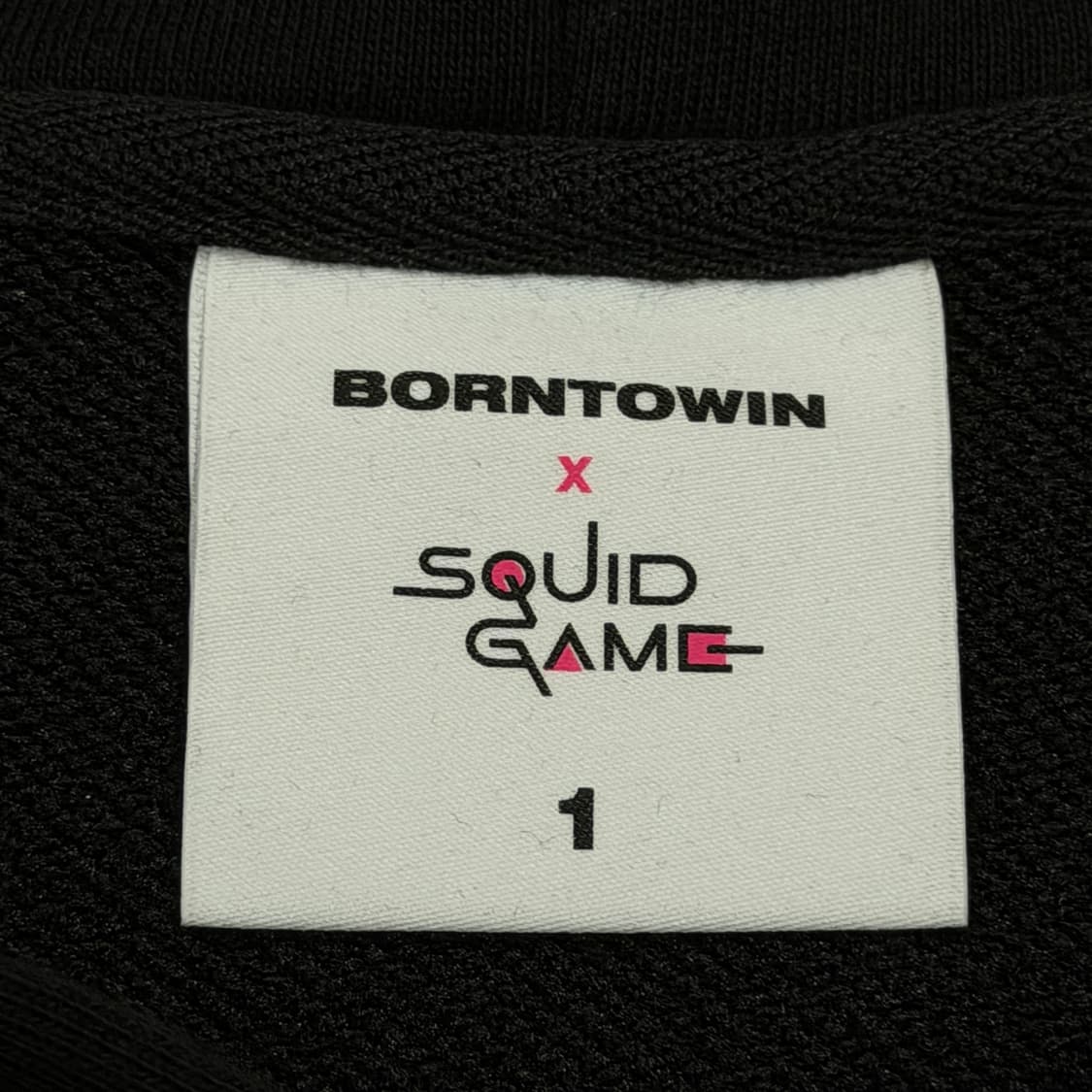 본투윈 X 오징어게임 콜라보 캐릭터 후드티 블랙 1 상품이미지4