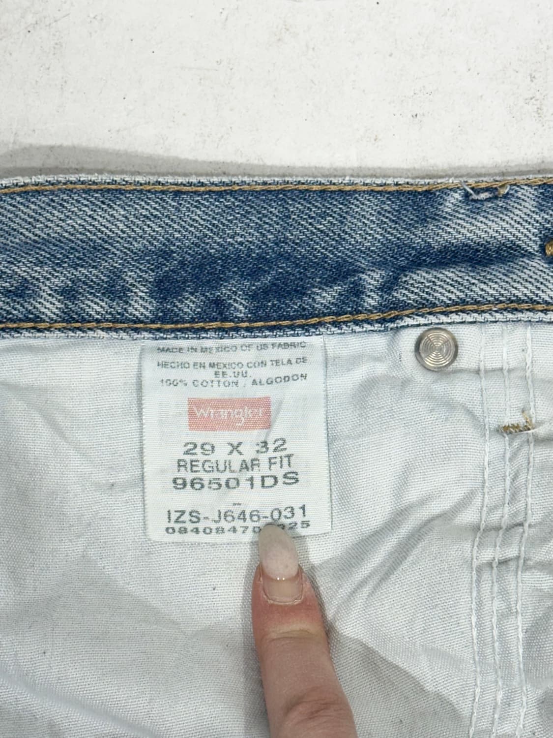 90s 랭글러 오리지널 와이드 연청 데님 청바지  상품이미지7