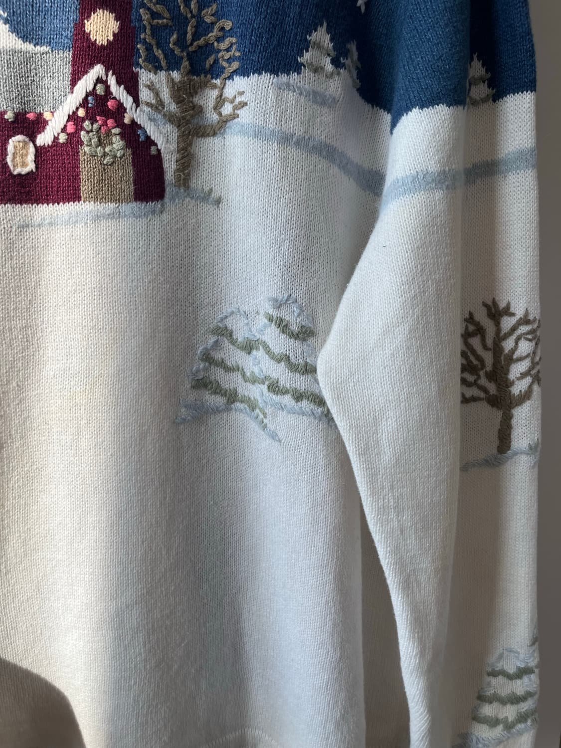 Cjbank 핸드메이드 크리스마스 풍경 니트 가디건  상품이미지9