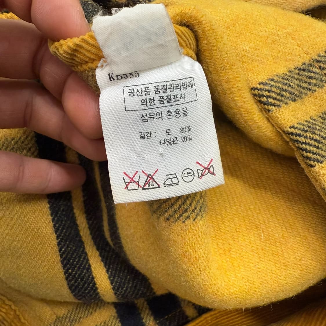 베네통 울 체크코트 r1819  상품이미지8