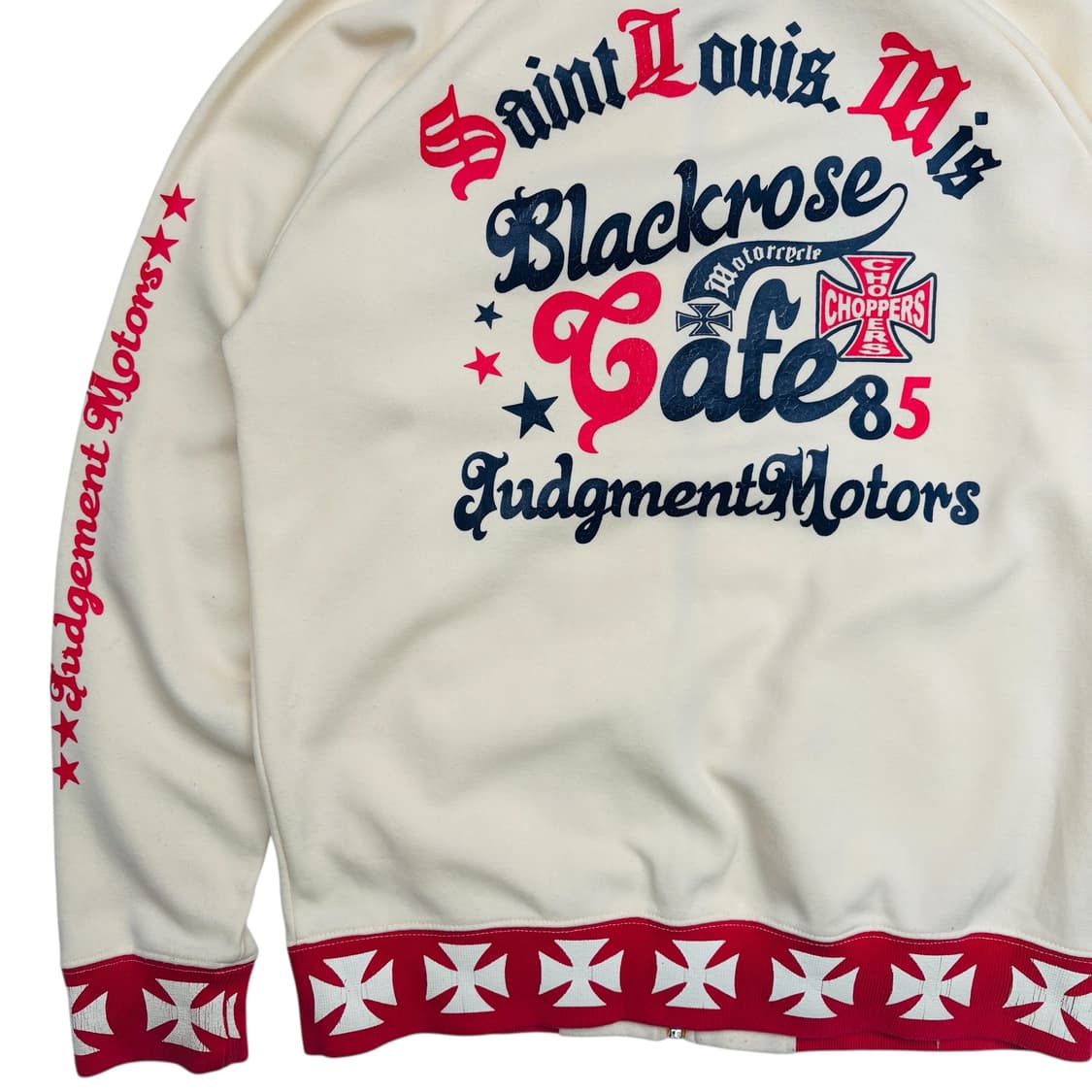 일본 빈티지 펑크 화이트 트랙탑 져지 L 상품이미지6