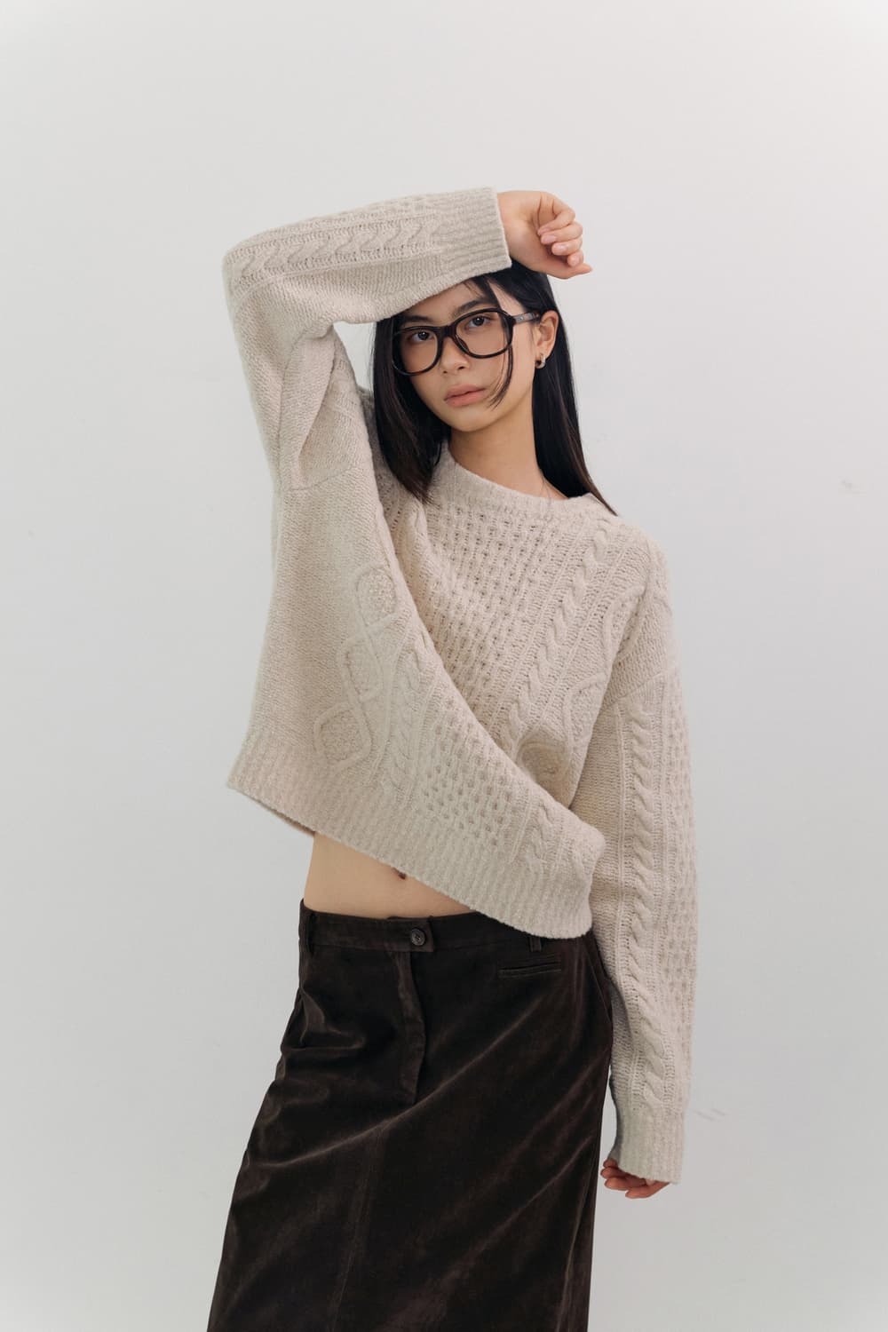 노멜렛 Carol 캐롤 피셔맨 스웨터 egg white 상품이미지2