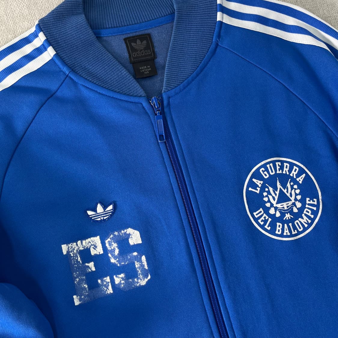 100 아디다스 엘살바도르 트랙탑 블루 져지 상품이미지3