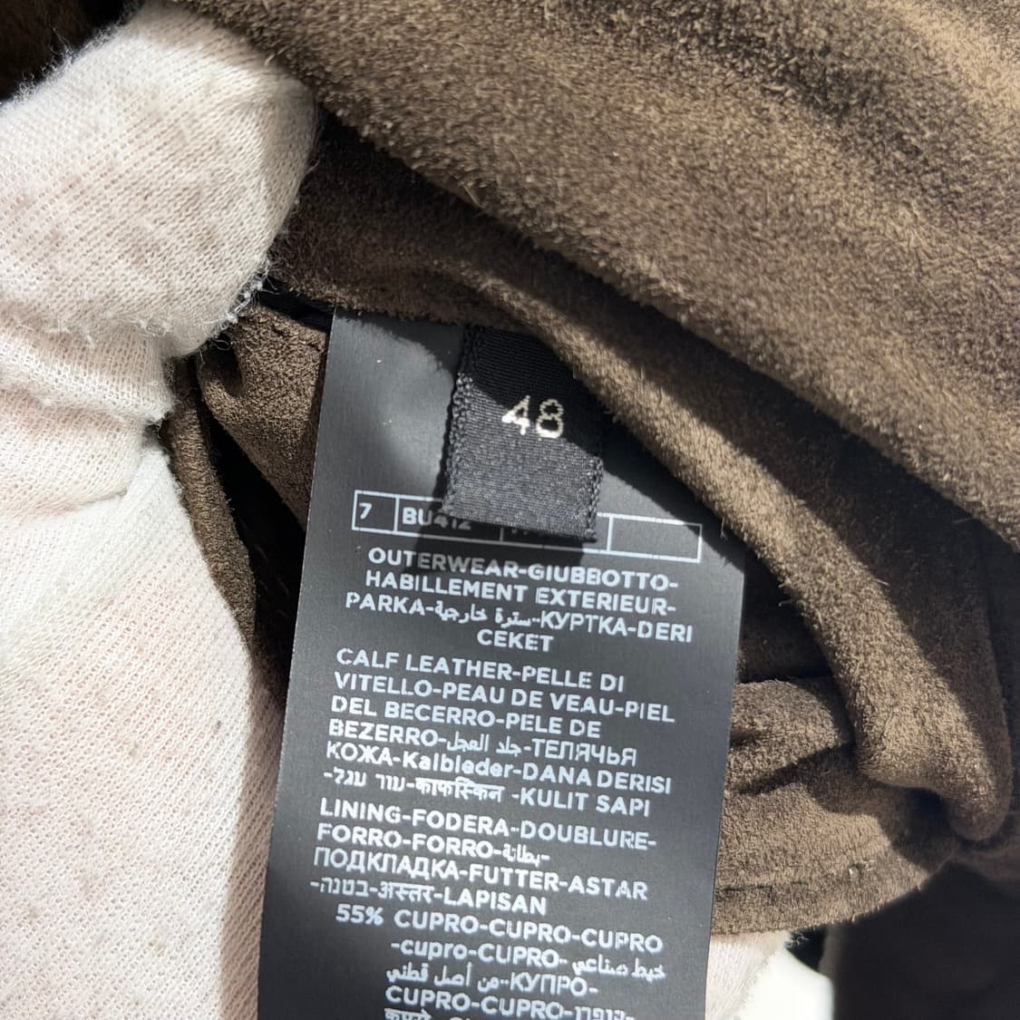 (A+/48) / 톰포드 아이콘 스웨이드 라이더 봄버 블루종 자켓 브라운 상품이미지8