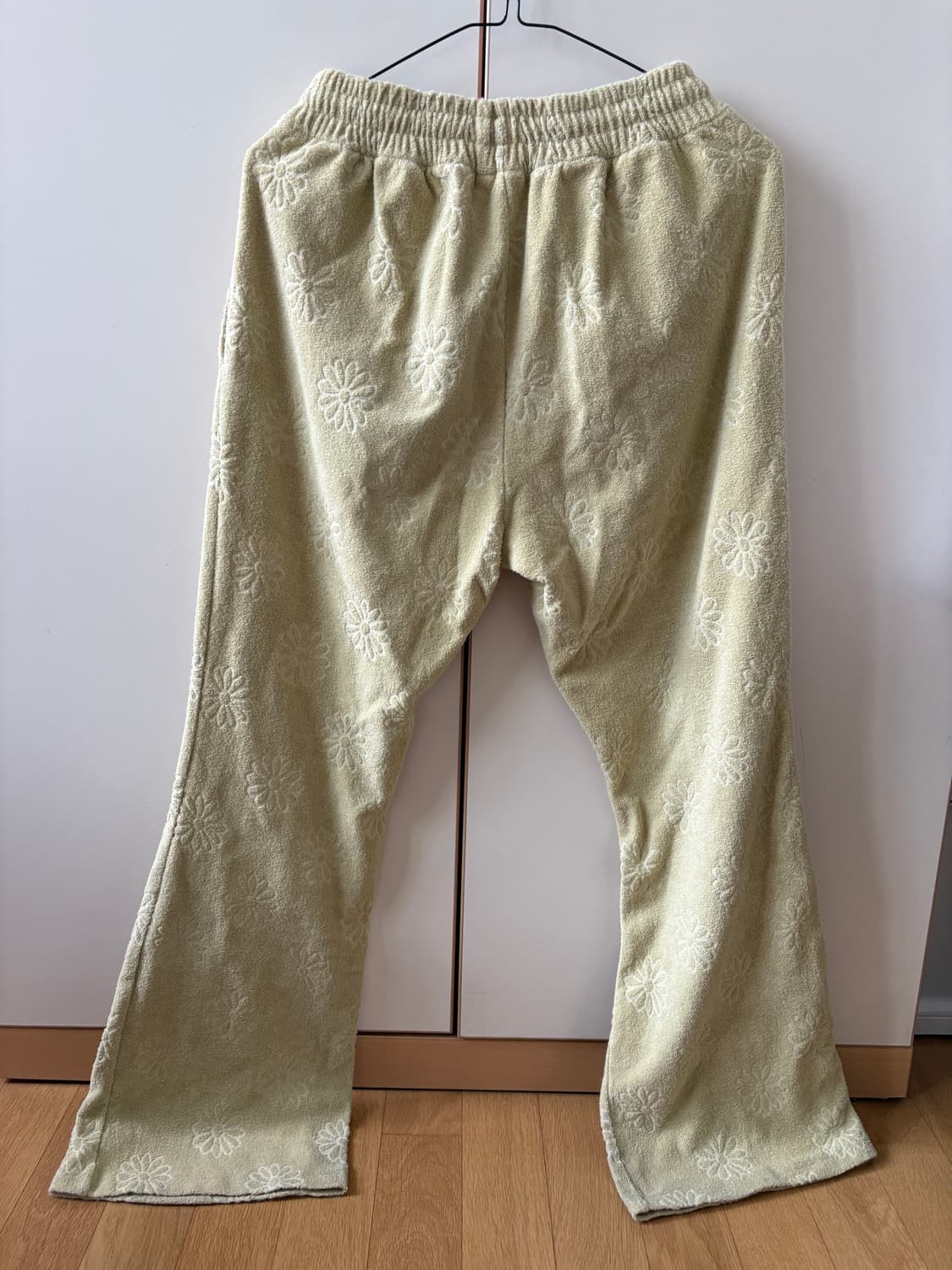 테리 플라워 밴딩팬츠 S 상품이미지3