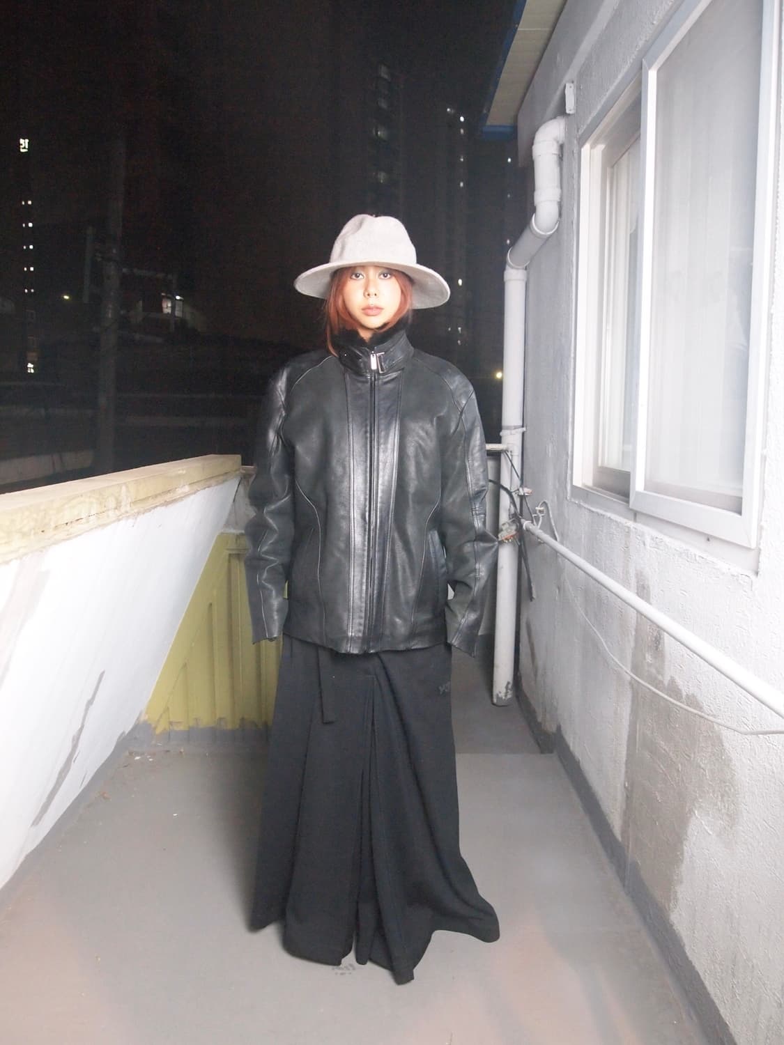 지오지아 퍼 트리밍 가죽자켓 상품이미지1