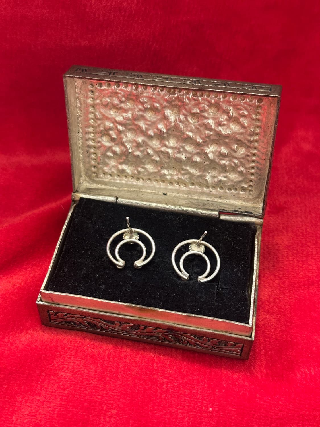 Vintage 925Silver Naja Coral Stud earrin 상품이미지3