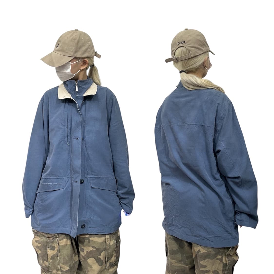 플레이보이 일본 빈티지 극희귀 블루종 자켓 야상 점퍼 L 상품이미지1