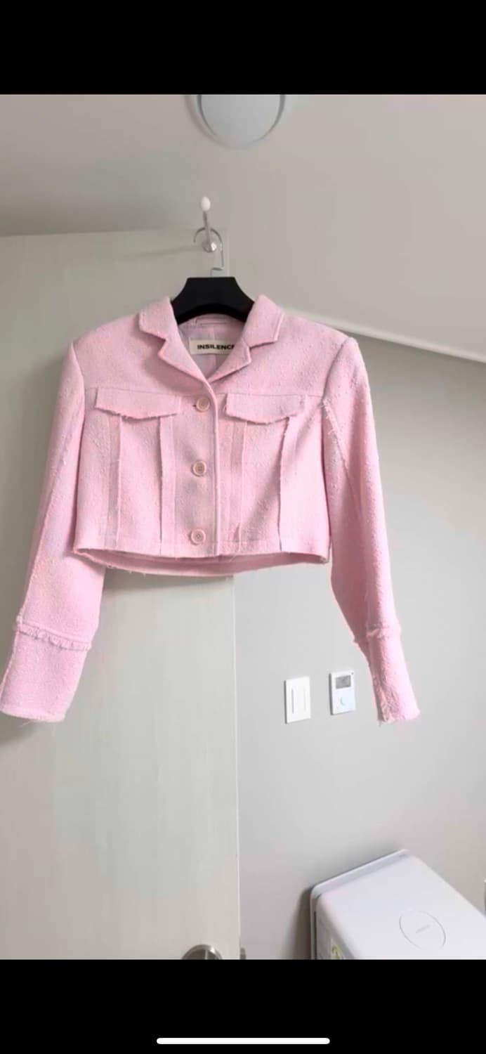인사일런스우먼 트위드 트러거 자켓 핑크 s 상품이미지5