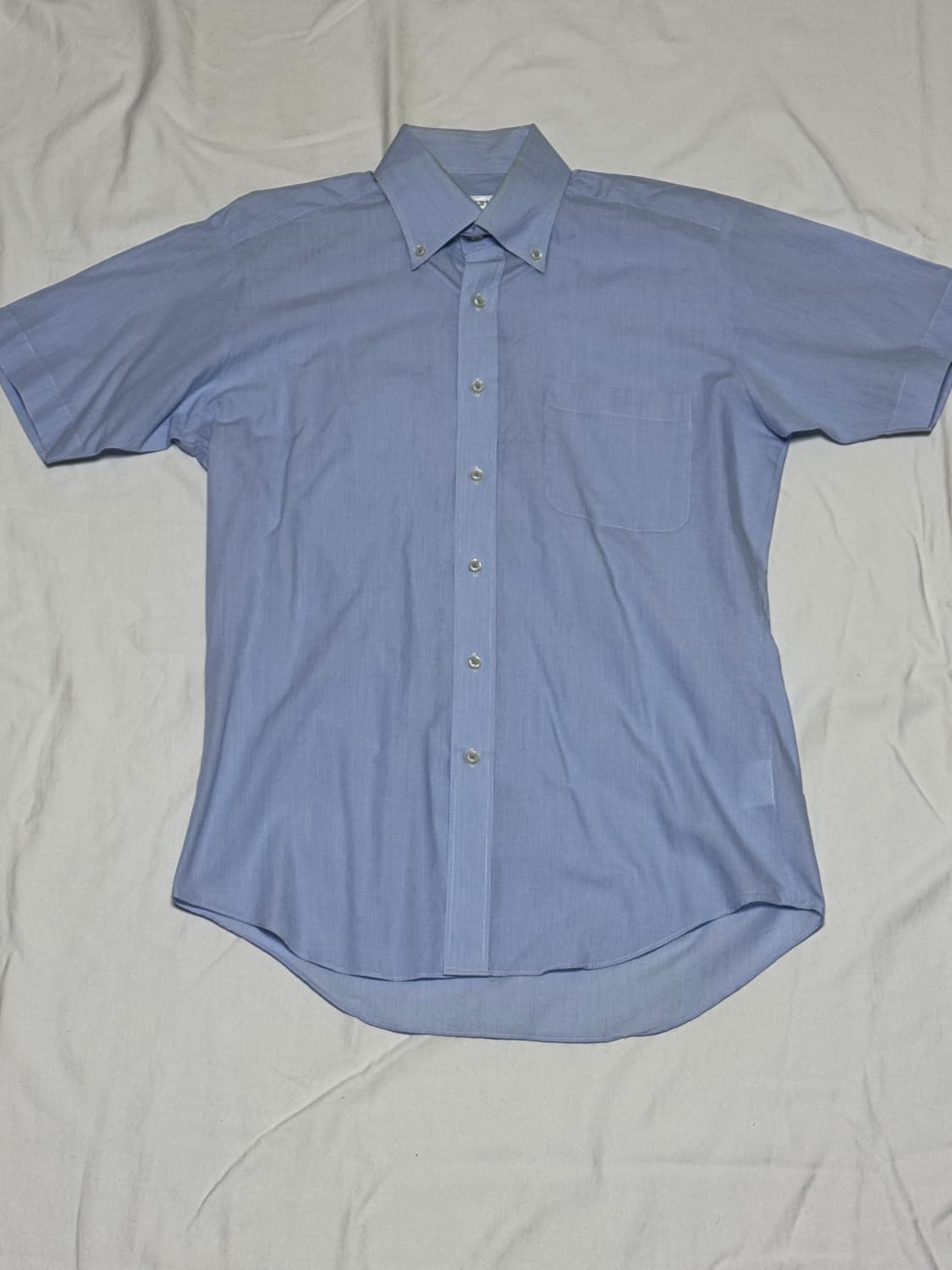 Saccsny(삭스니) 마이크로 체크 숏 슬리브 버튼다운 셔츠 상품이미지1