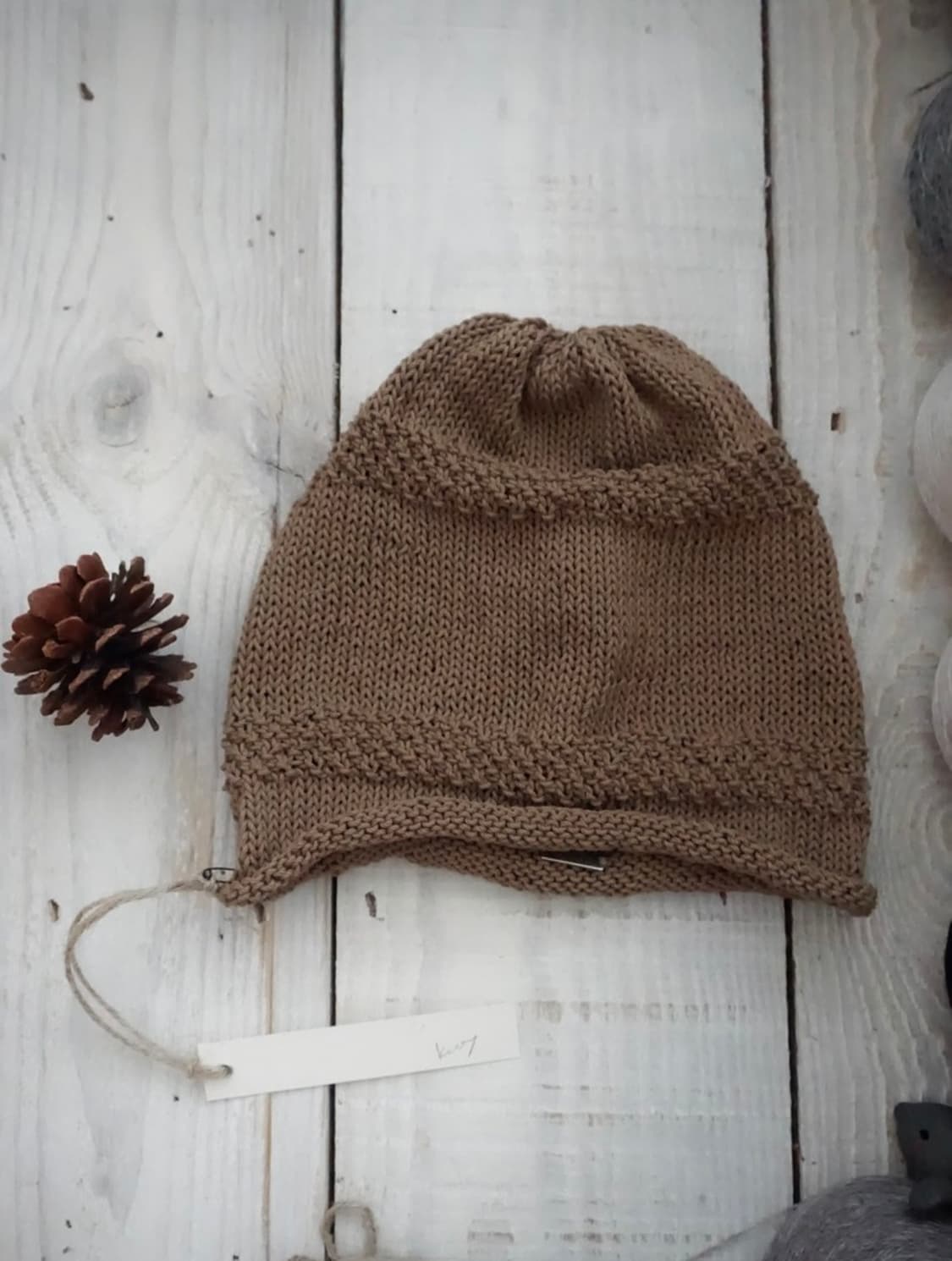 키지 cotton wrinkle roll beanie (brown) 상품이미지1