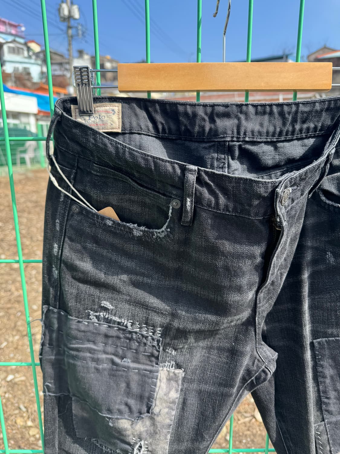 polo 데님 사시코,패치워크 상품이미지3