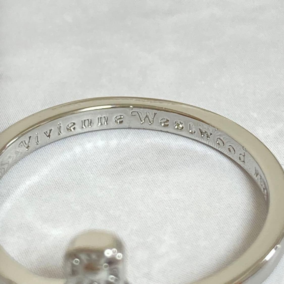 비비안웨스트우드 아카이브 시그니처 실버 orb링 반지  상품이미지3