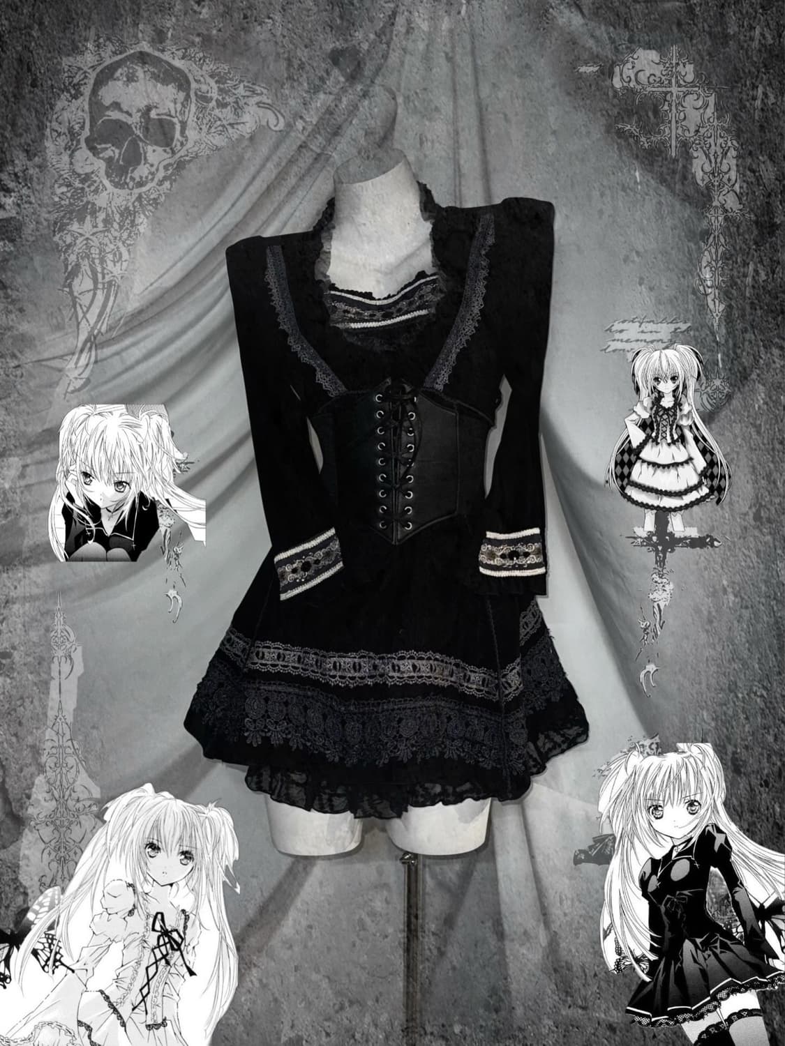 Ozz Angelo 오즈안젤로 캐캐체세라깔 고스고딕 오리엔탈 코디세트 상품이미지1