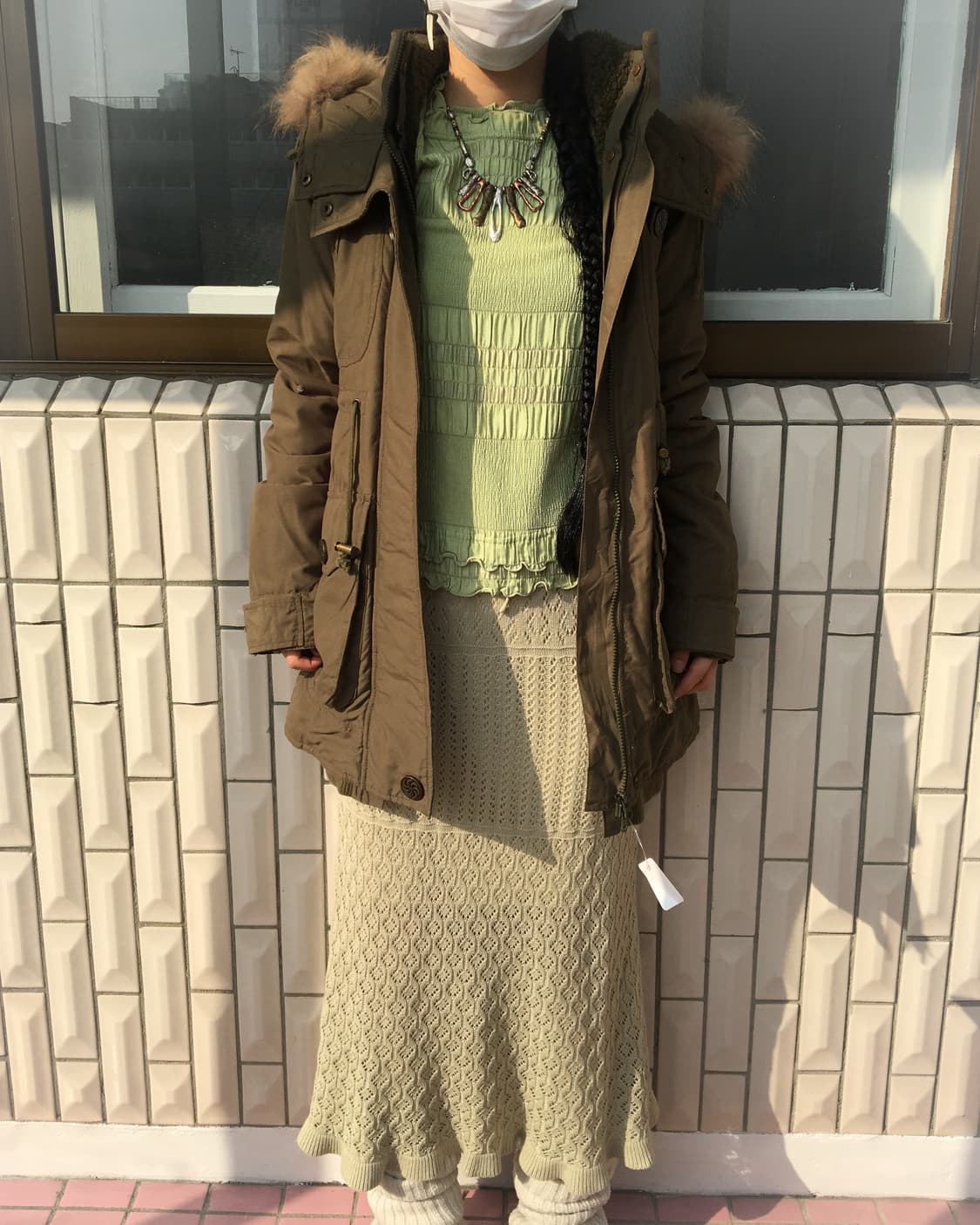 Fake fur hood filed jacket 상품이미지6