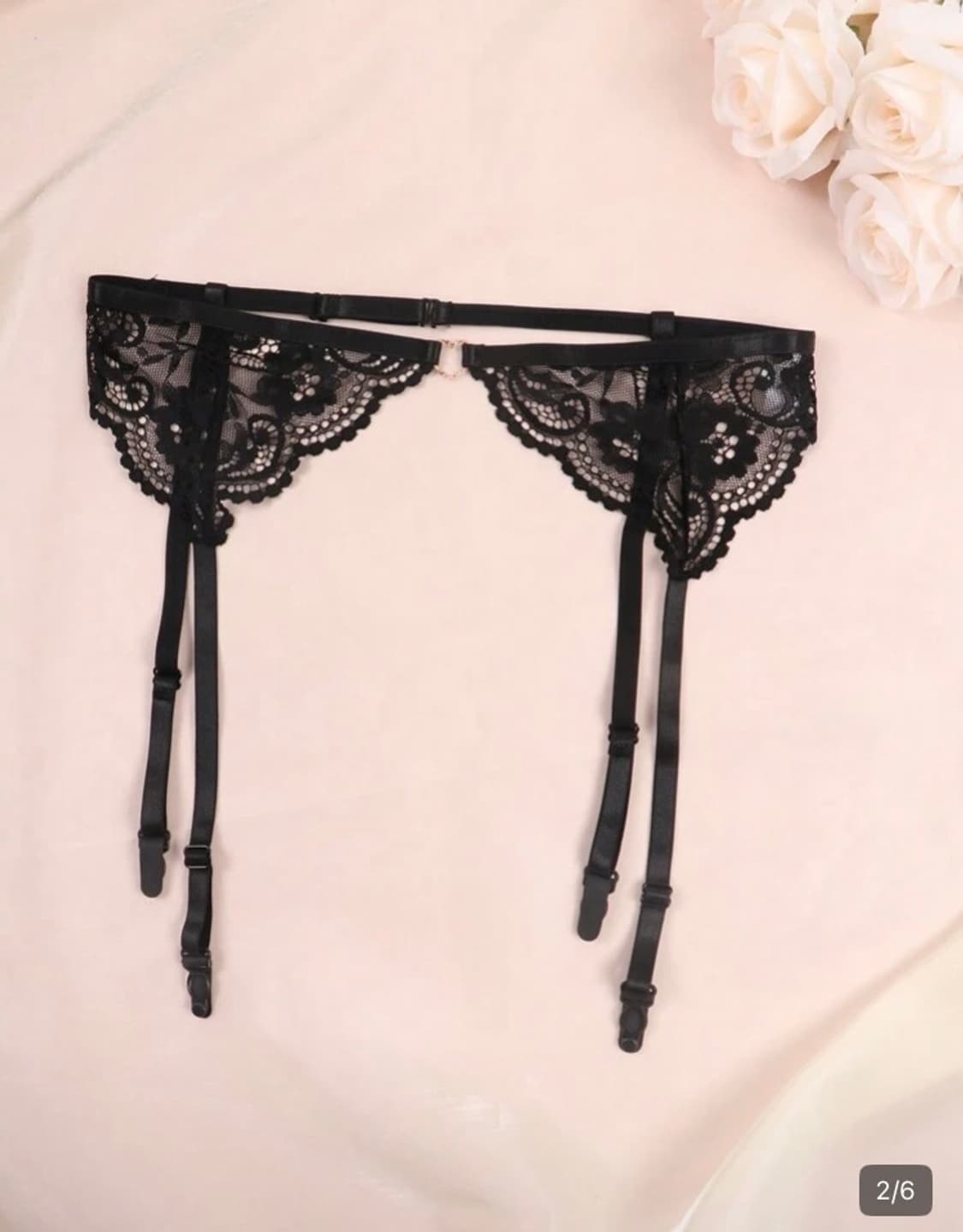 블랙 레이스 스타킹 가터벨트 갸루 상품이미지1