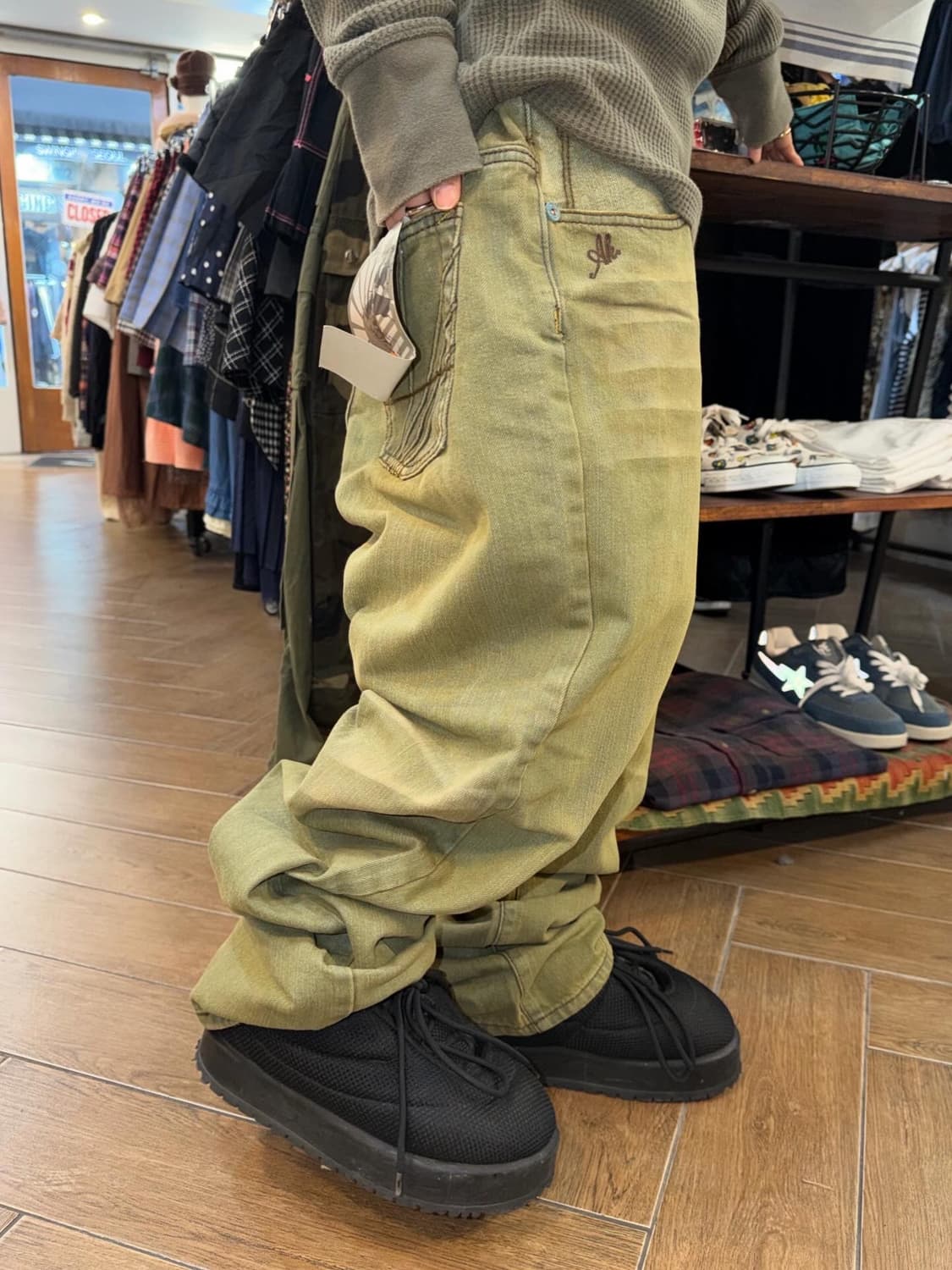 Hip-Hop Washed Denim Pants 상품이미지4