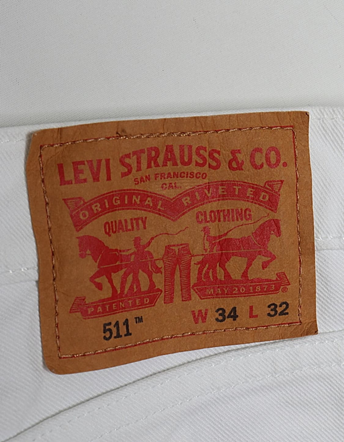  Levi's 511 White Denim Pant (33) 상품이미지7