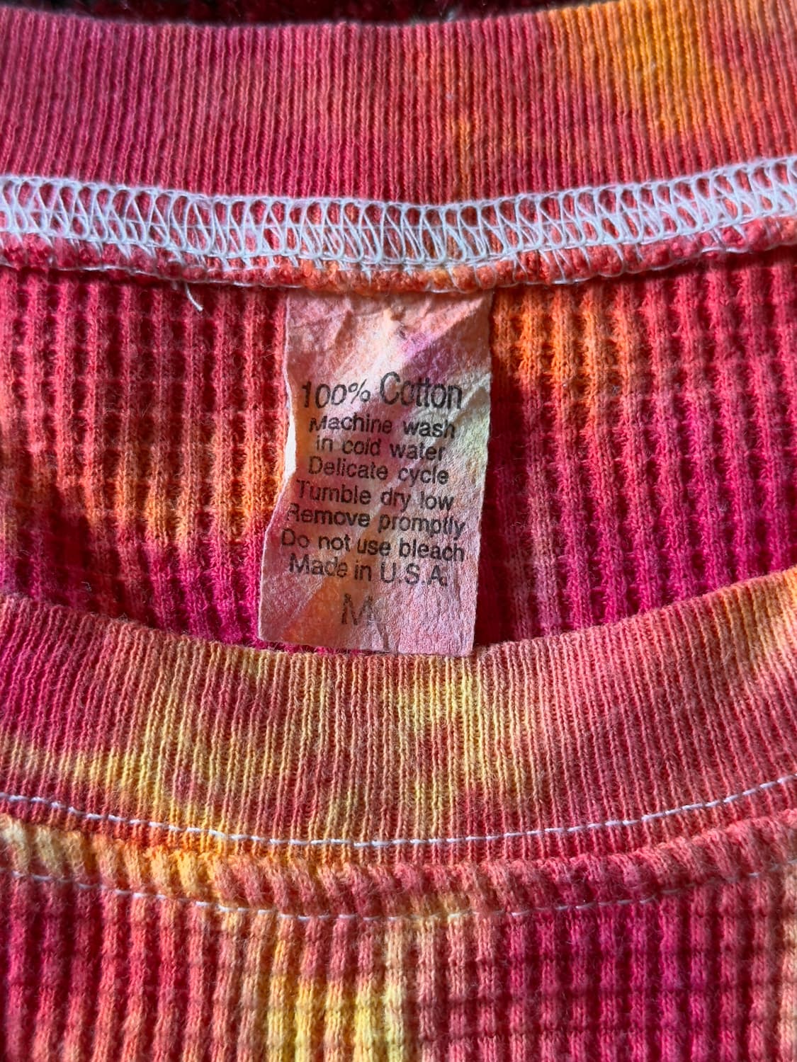 Flame burn tie-dye Waffle knit (USA) 상품이미지7